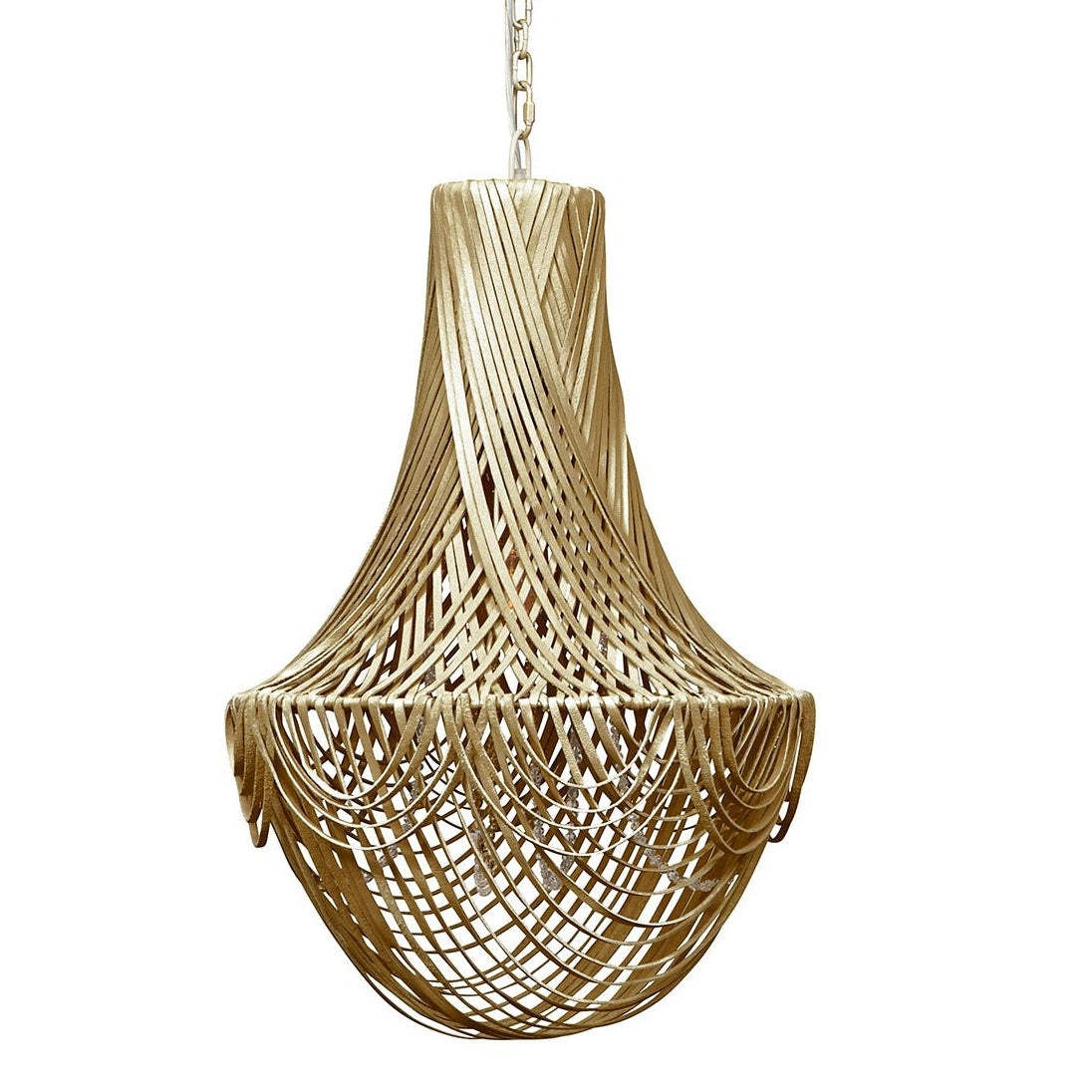 Small Empire Leather Chandelier