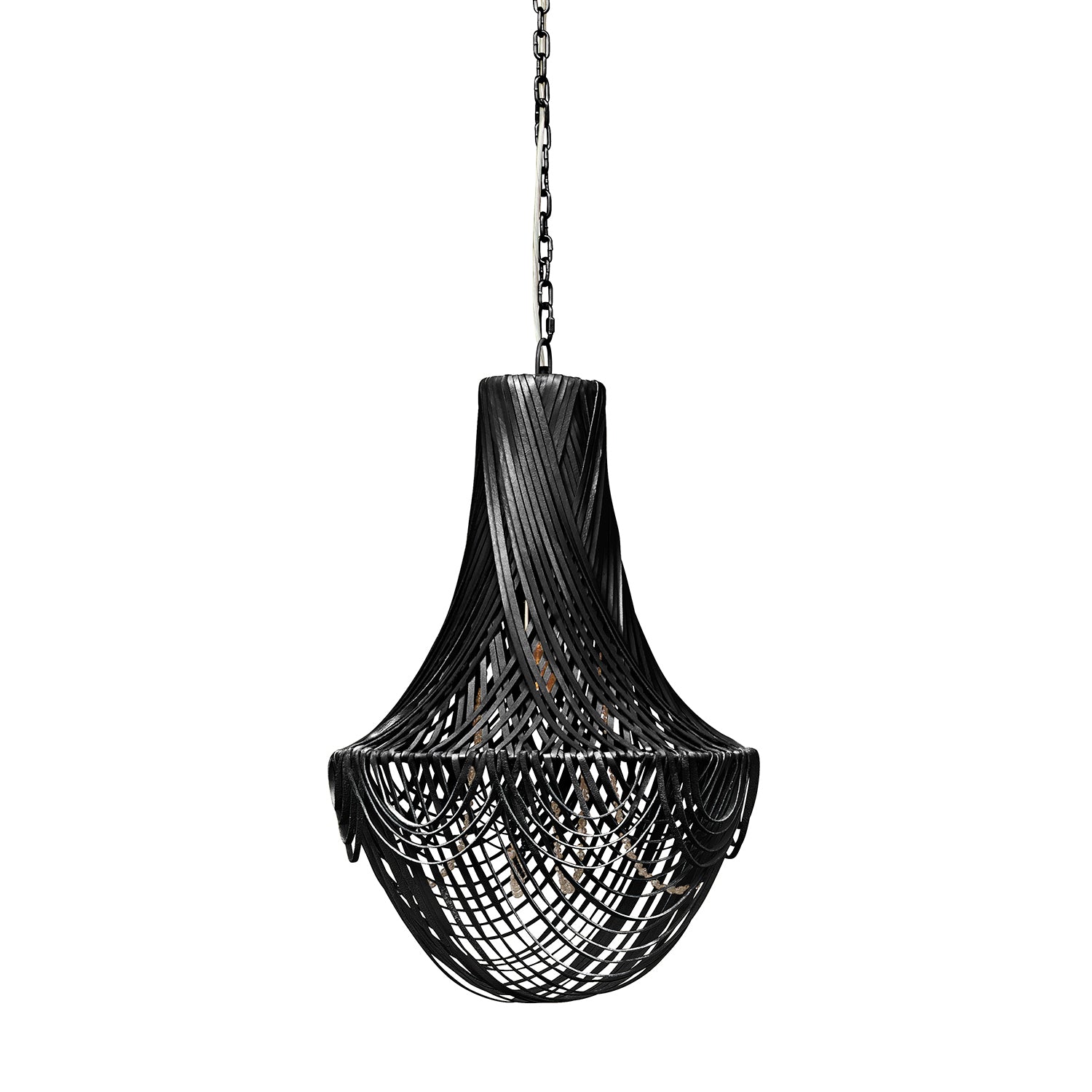 Small Empire Leather Chandelier in Premium Leather