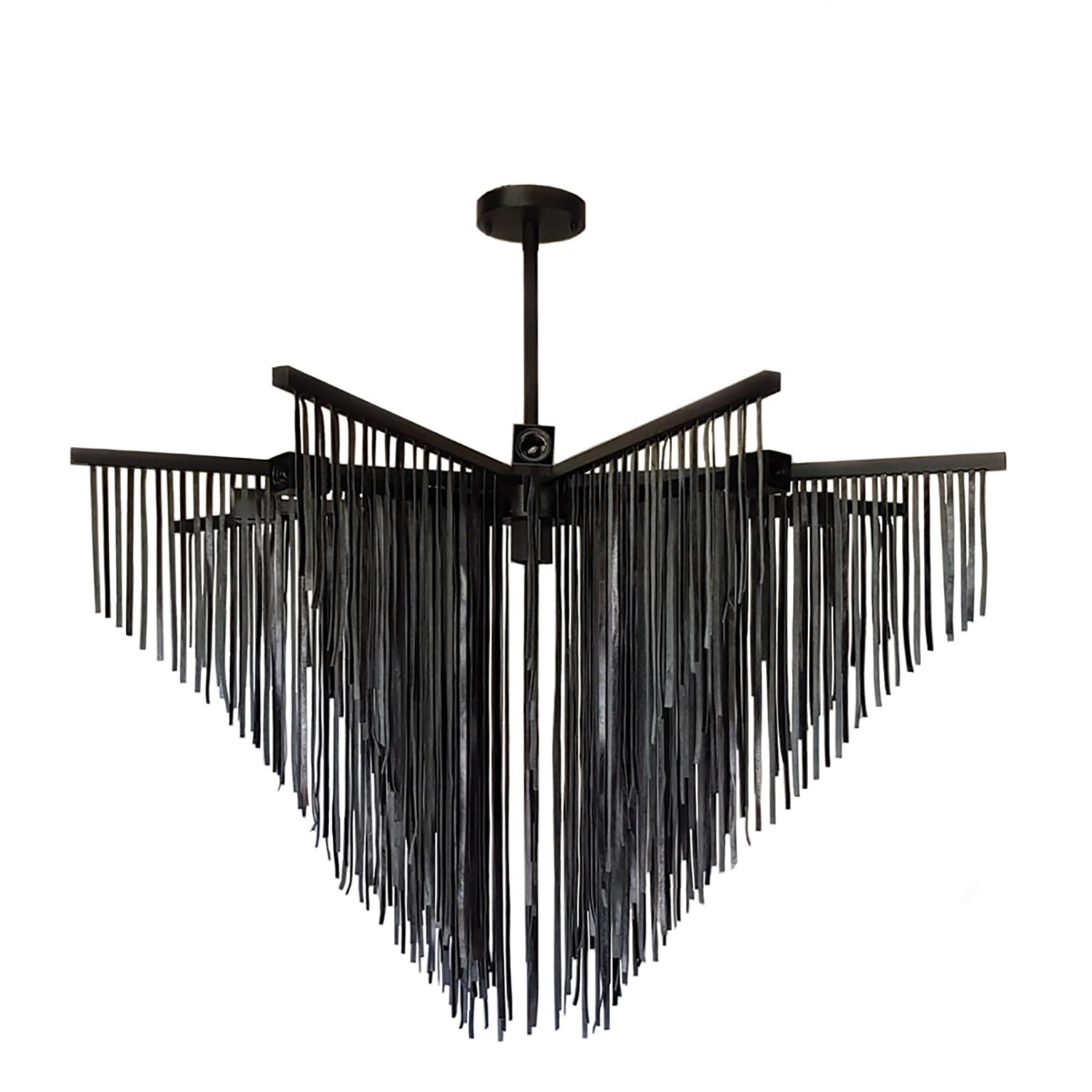 Large Starling Leather Chandelier