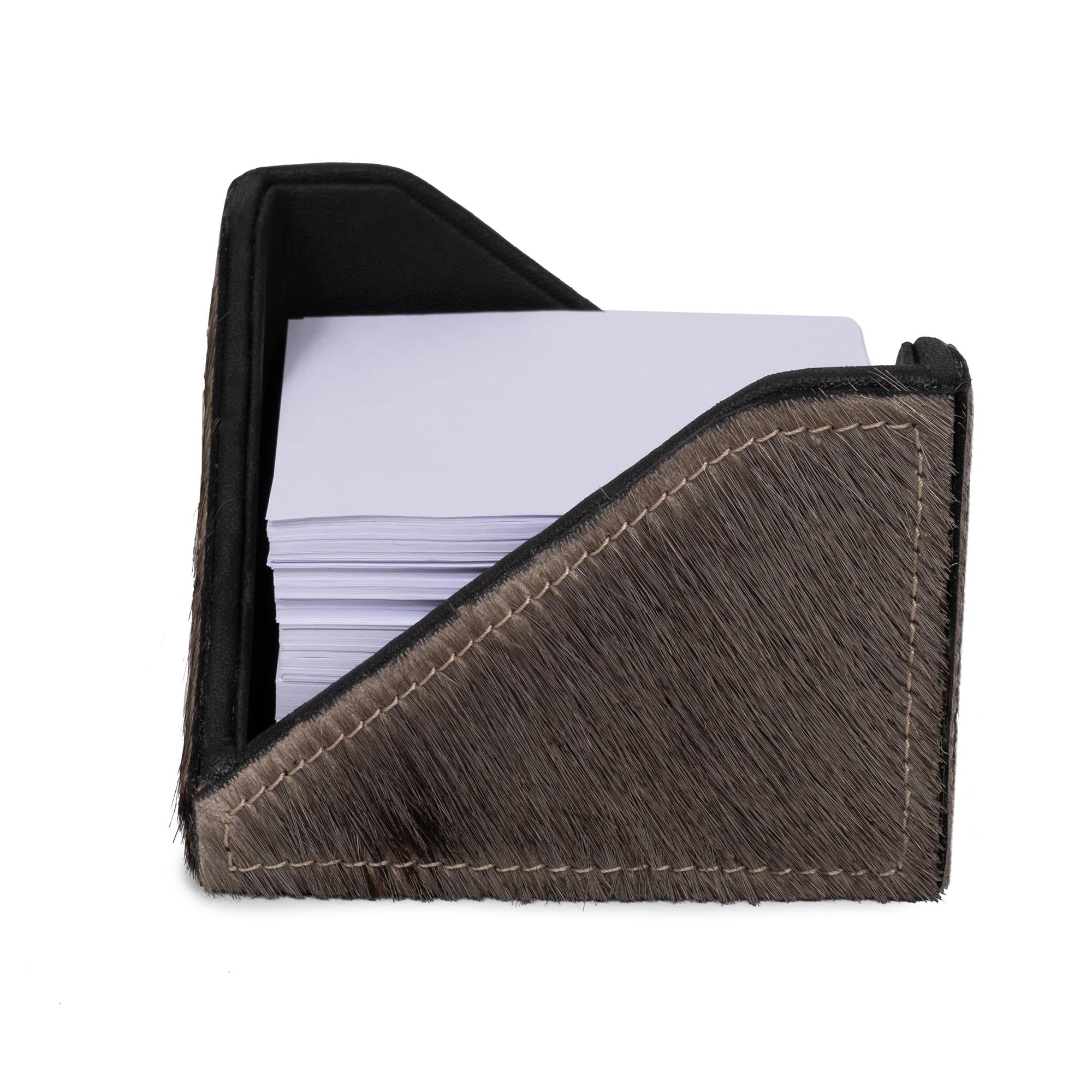 Note Paper Holder - Wildebeest Hide