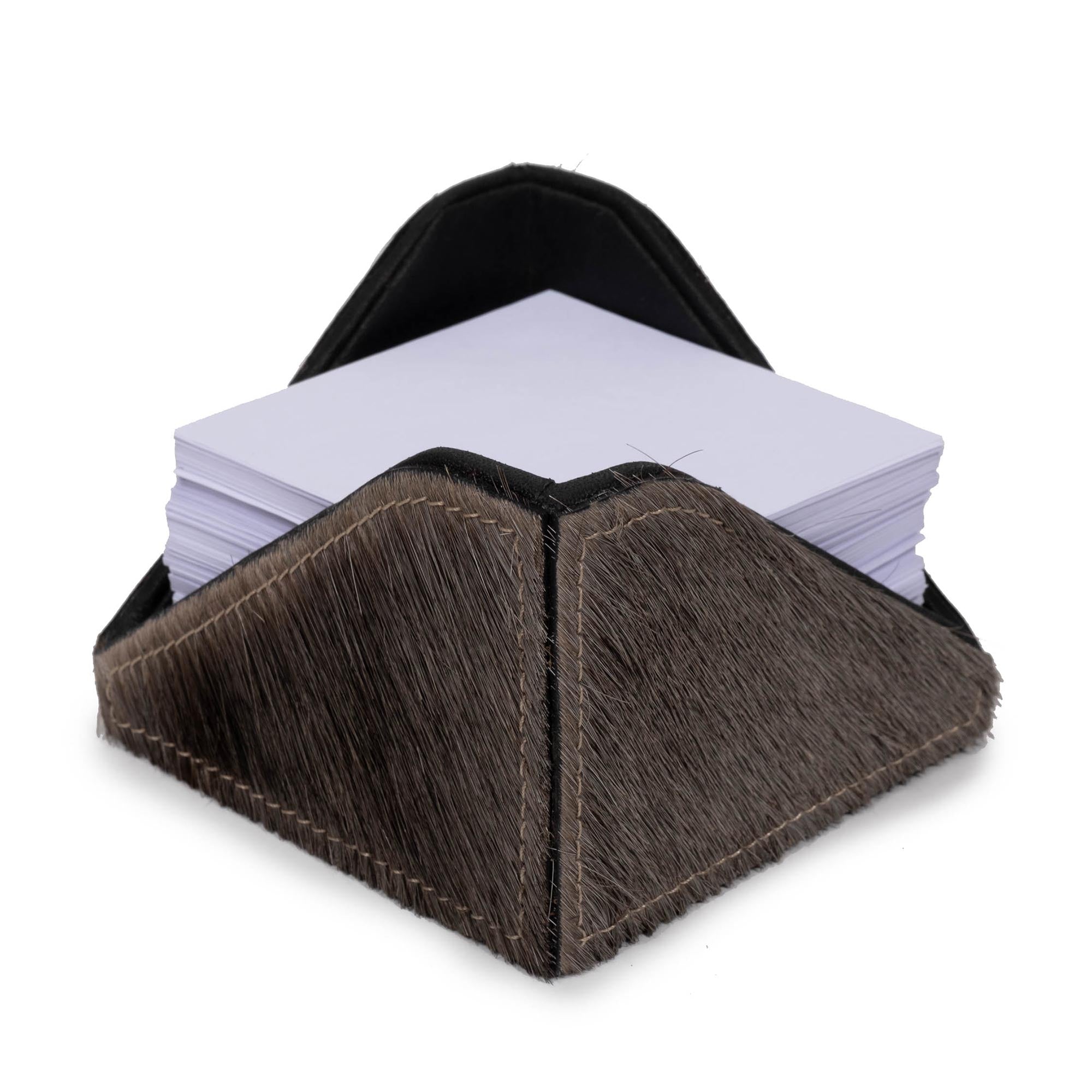Note Paper Holder - Wildebeest Hide