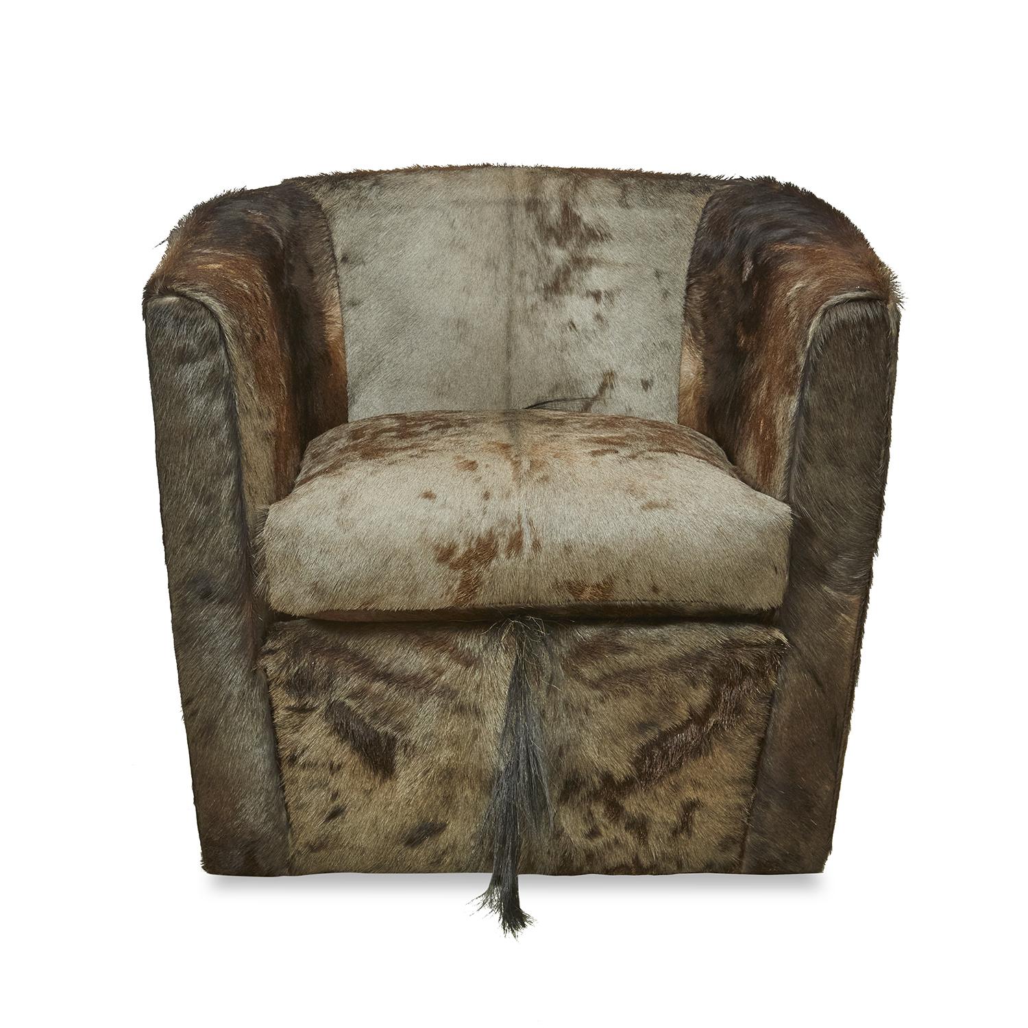 Wildebeest Hide Tub Chair