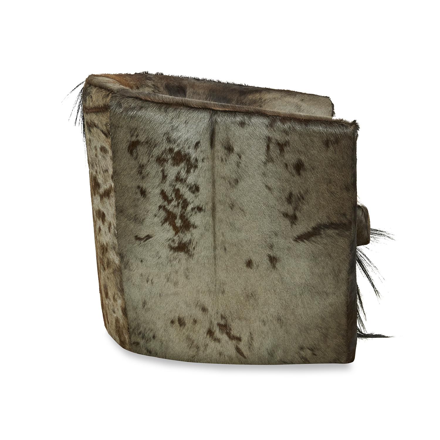 Wildebeest Hide Tub Chair