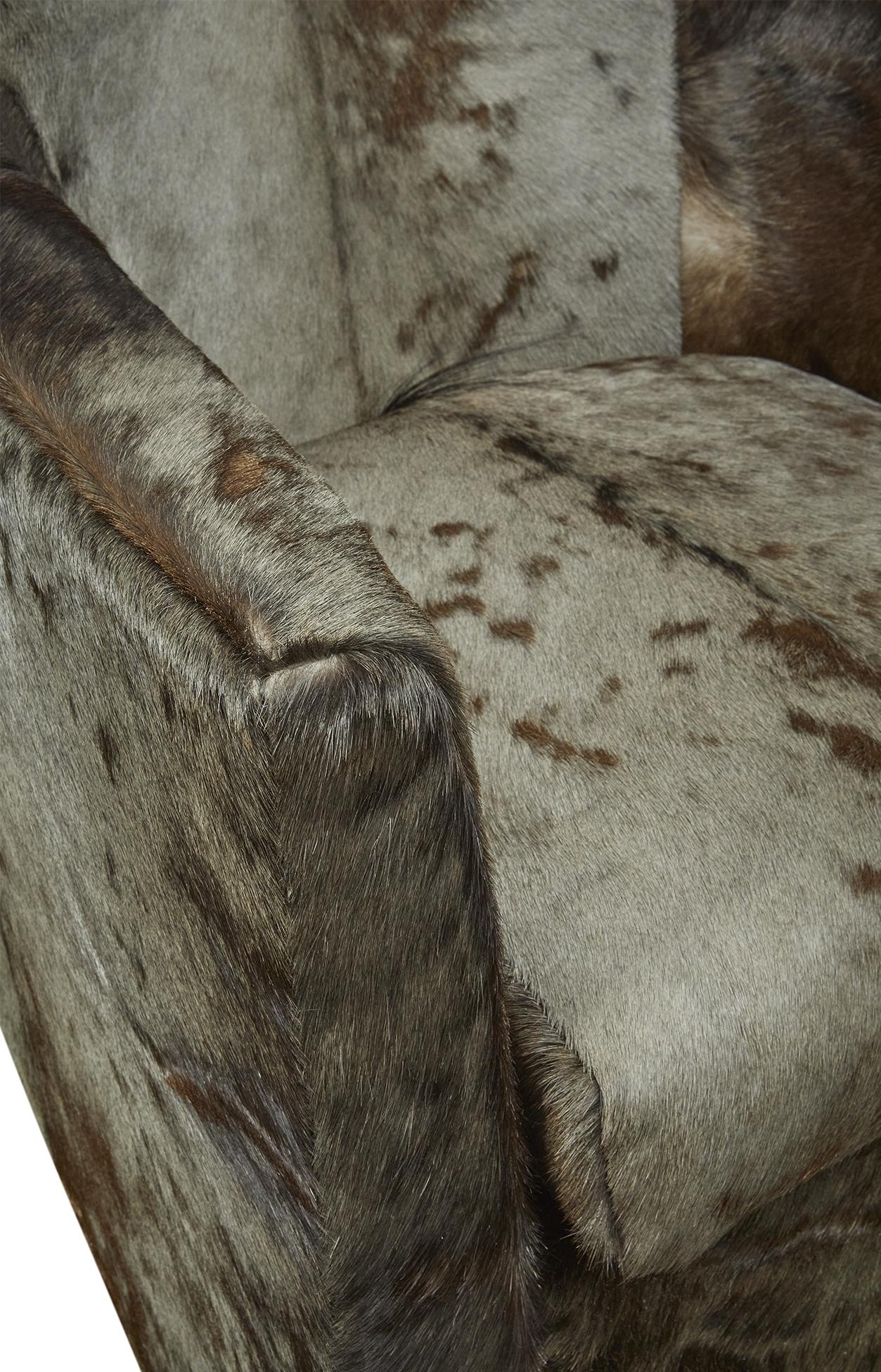 Wildebeest Hide Tub Chair