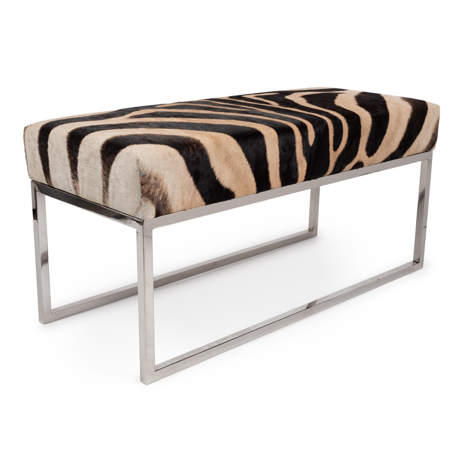 Zebra Hide Bench