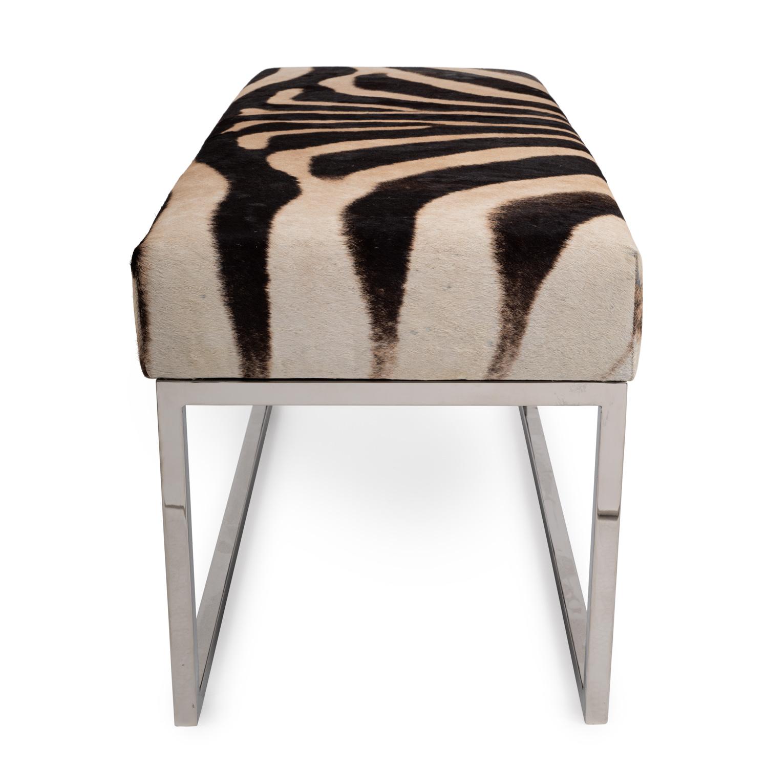 Zebra Hide Bench