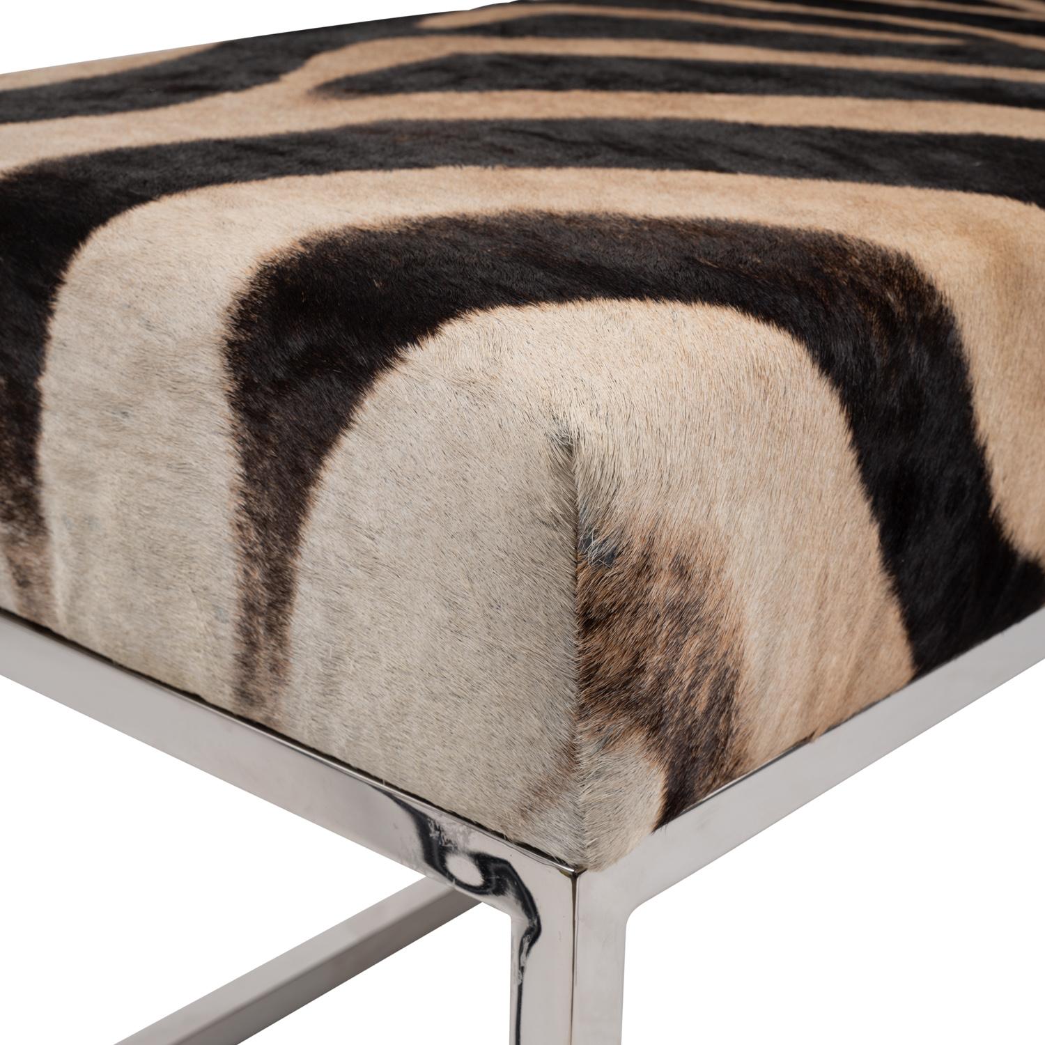 Zebra Hide Bench