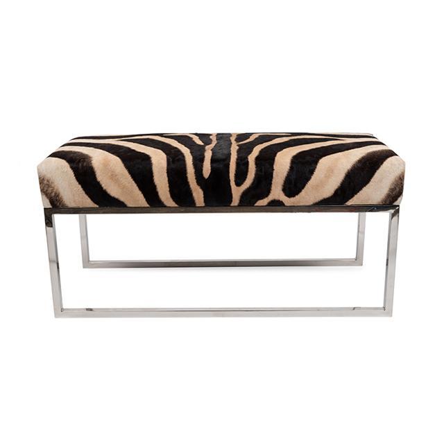 Zebra Hide Bench