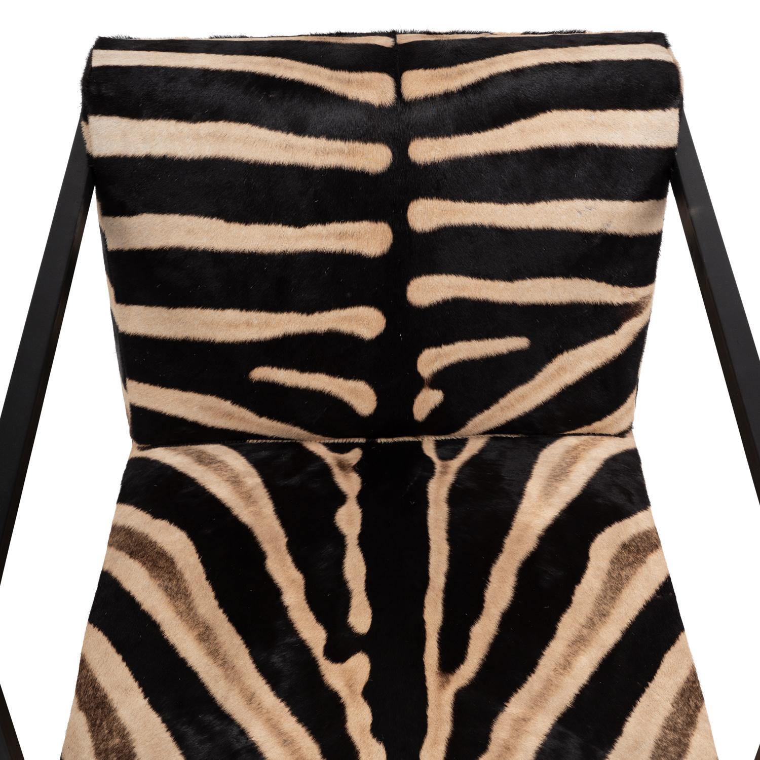 Zebra Hide Floating Chair - Black
