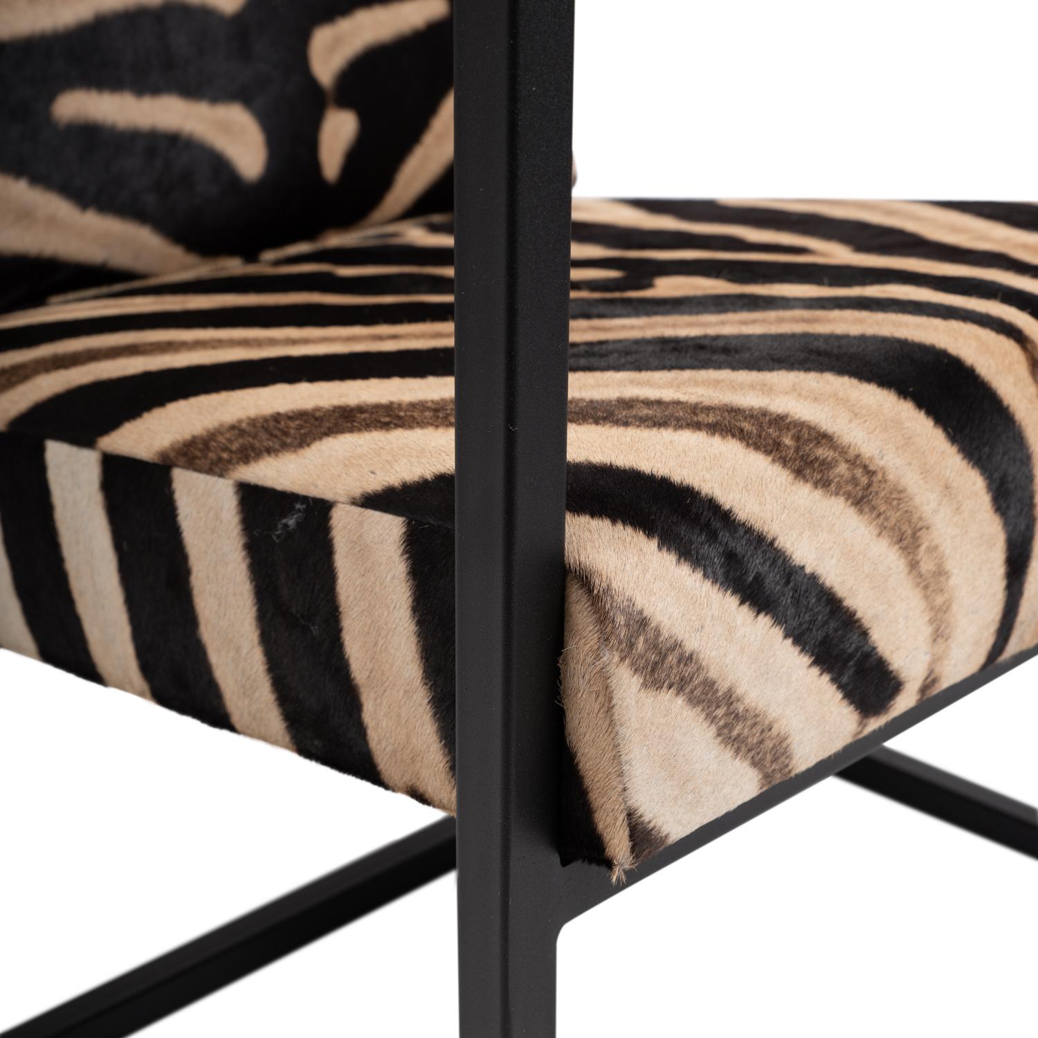 Zebra Hide Floating Chair - Black