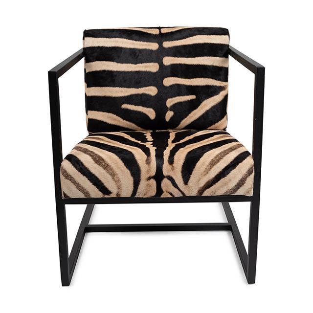 Zebra Hide Floating Chair - Black
