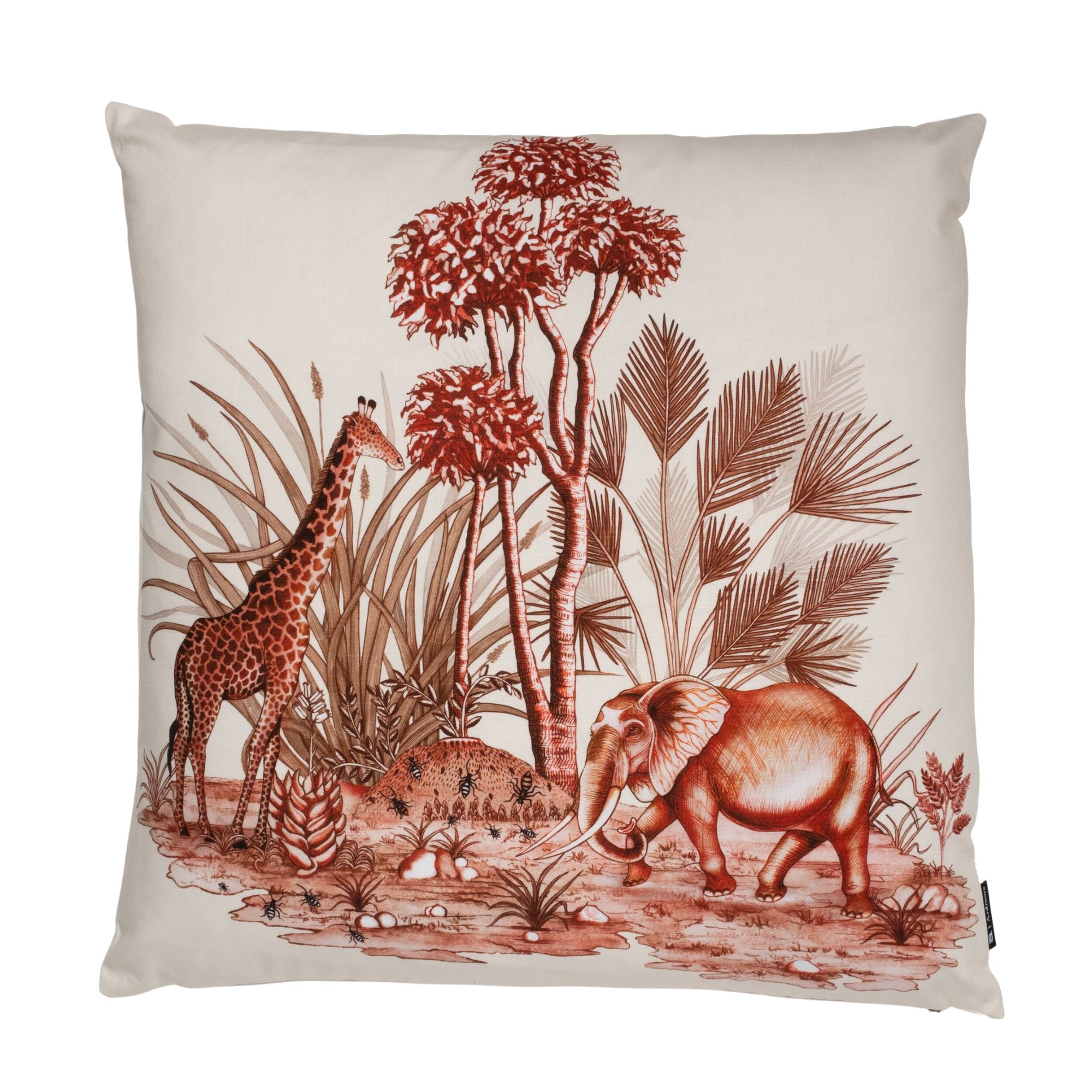 Thanda Toile Pillow - Cotton - Plum