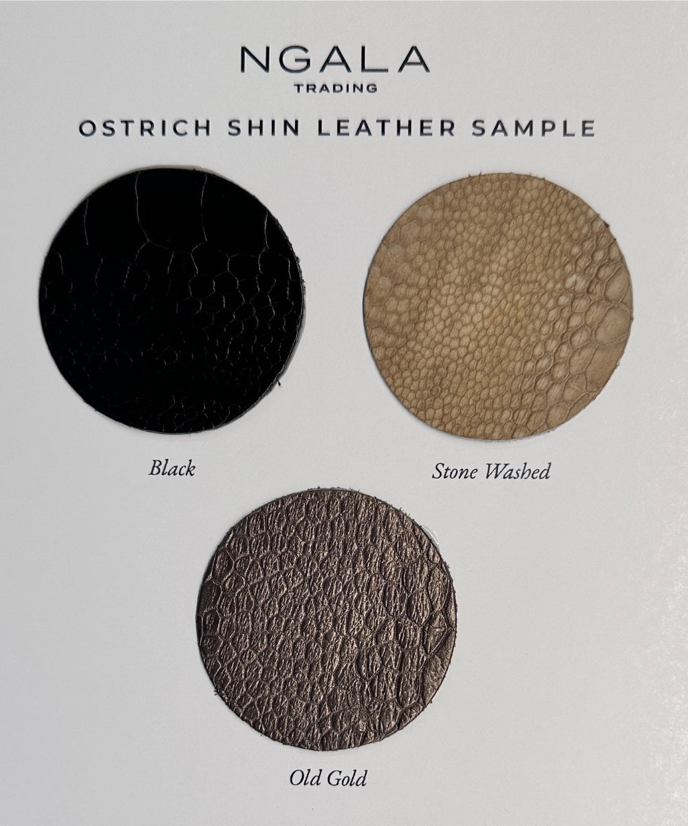 Ostrich Shin Leather Sample