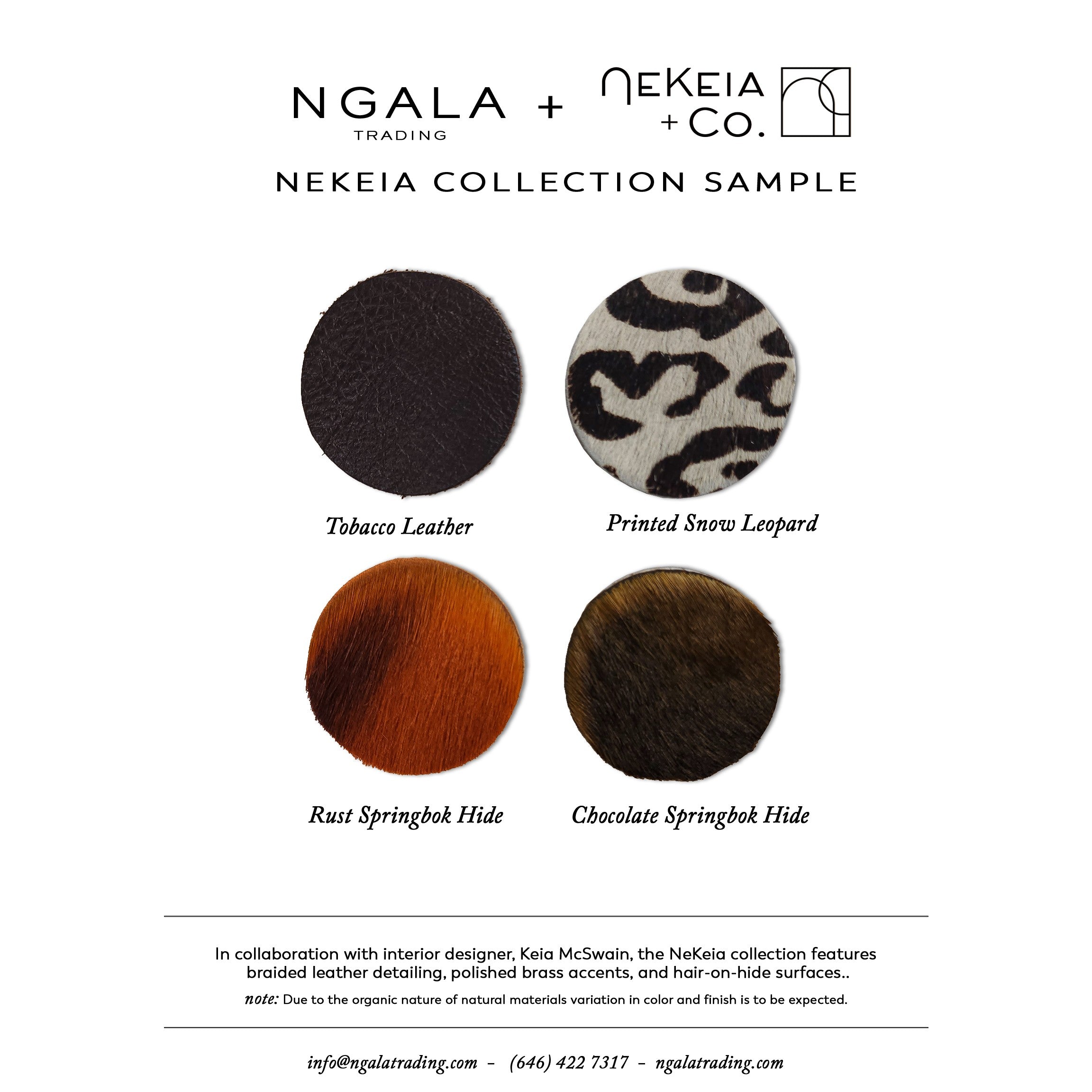 NeKeia Collection Material Sample