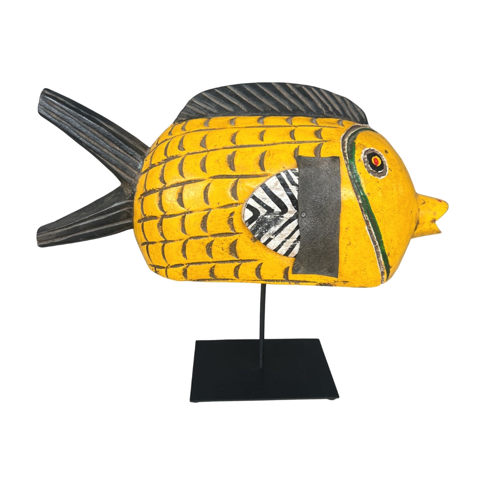 Bozo Fish on Stand - Yellow