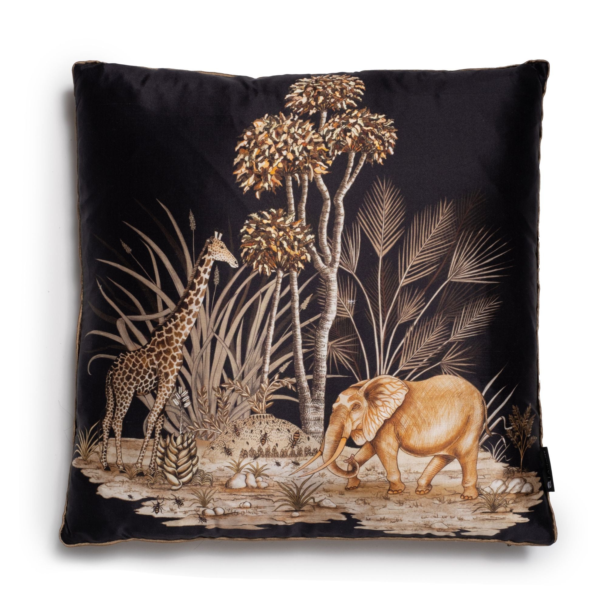 Thanda Toile Pillow - Silk - Gold