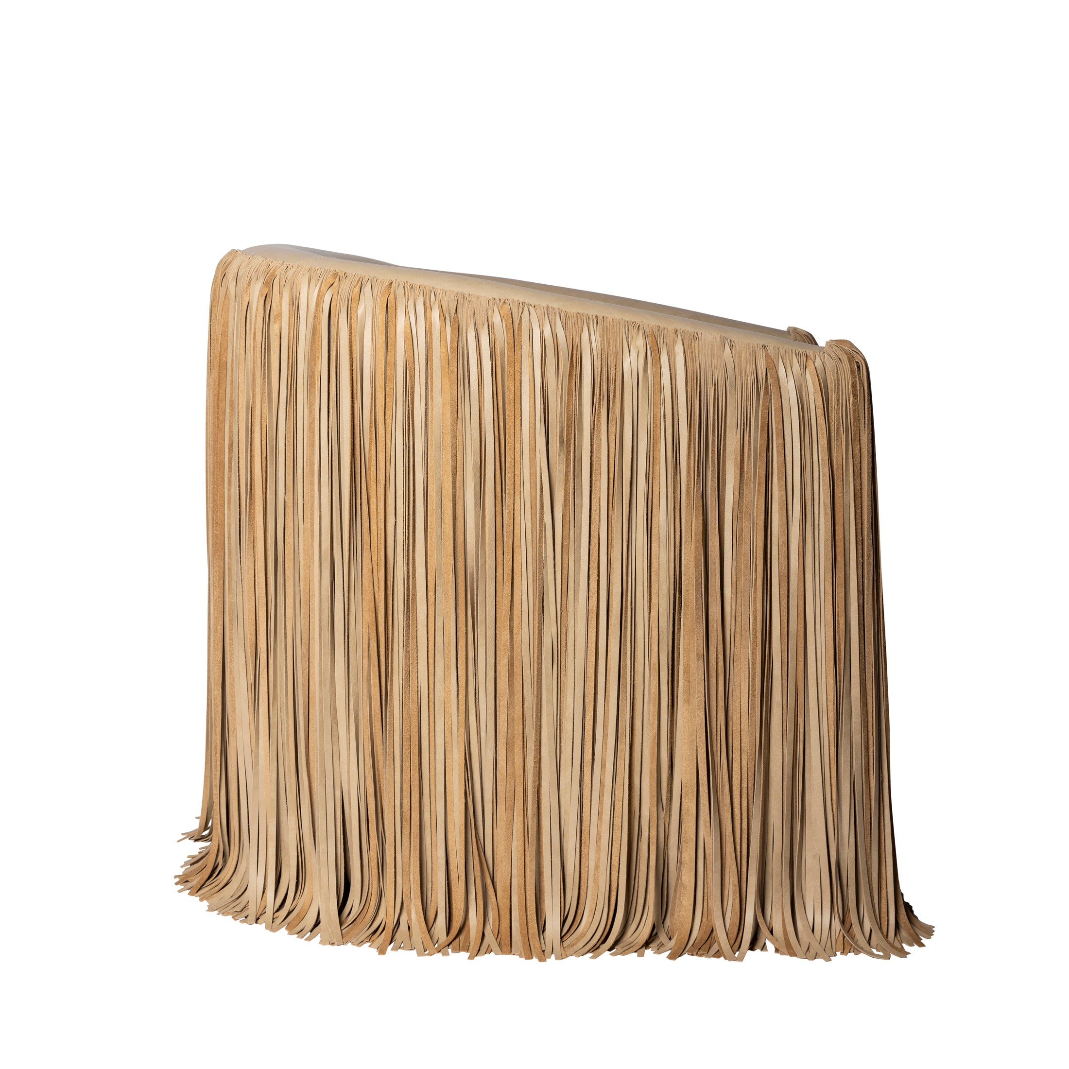 Shaggy Leather Swivel Chair in Premium Leather