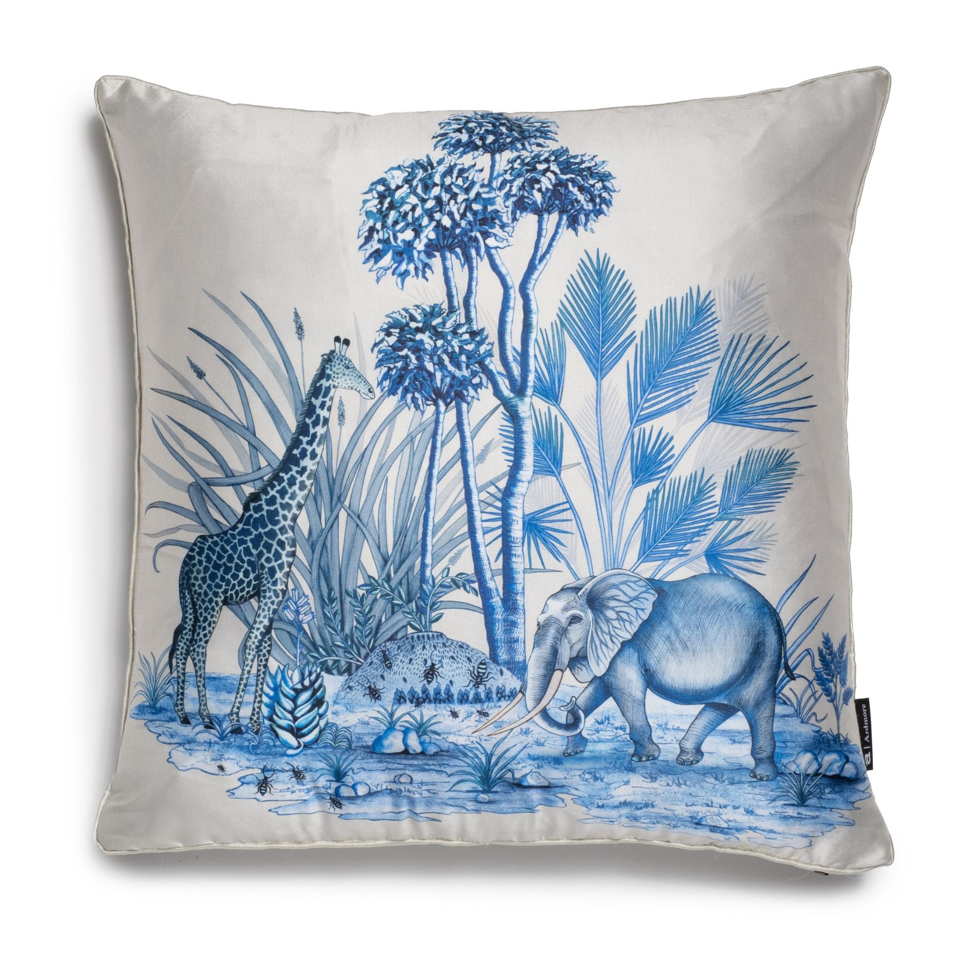 Thanda Toile Pillow - Silk - Tanzanite