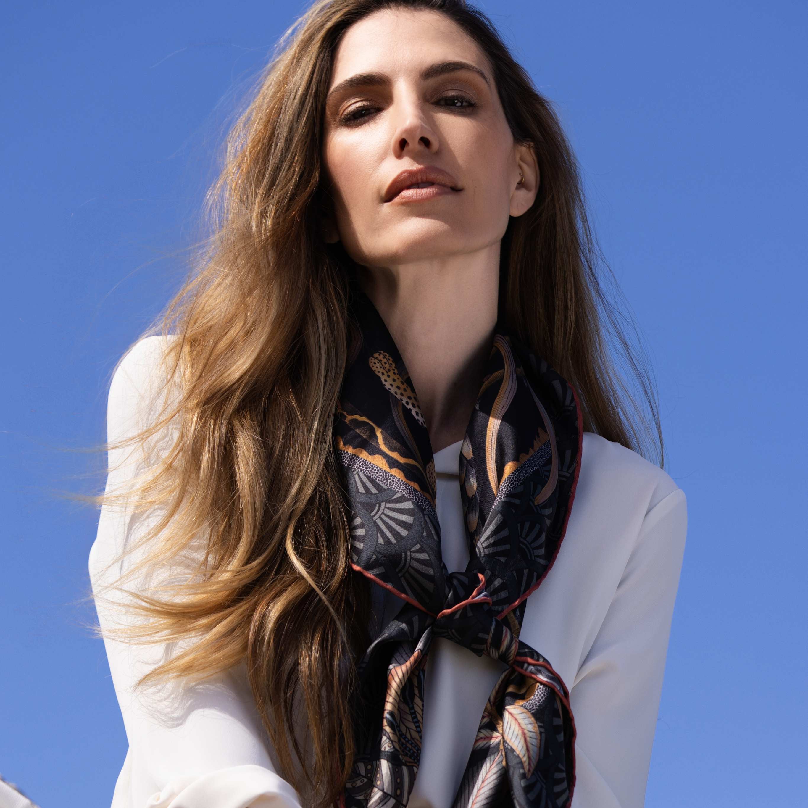 Protea Plains Silk Scarf - Dusk