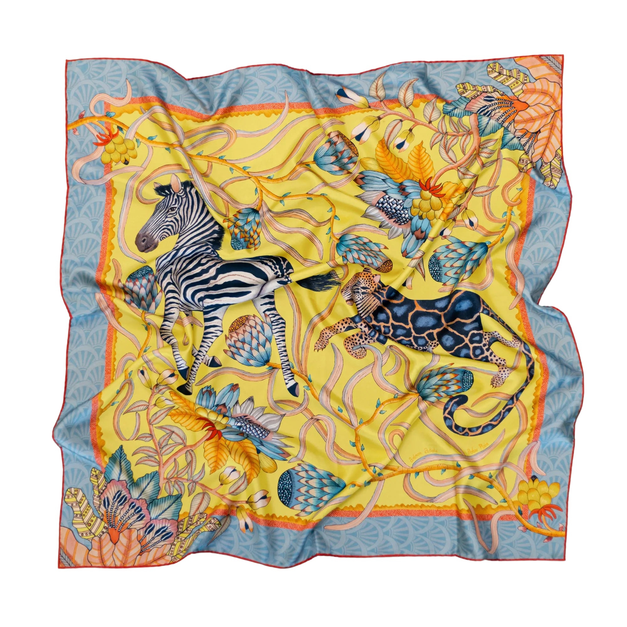 Protea Plains Silk Scarf - Daybreak