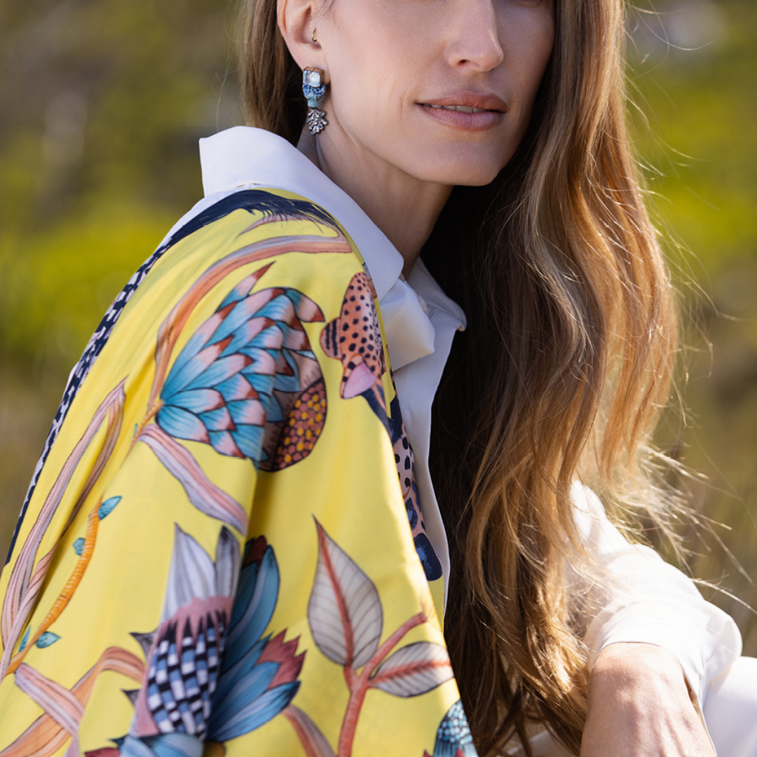 Protea Plains Silk Scarf - Daybreak