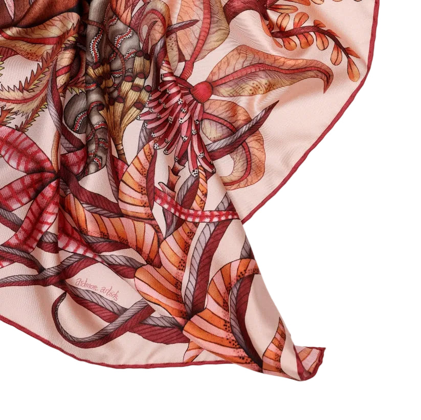 Phinda Pride Silk Scarf - Flamingo