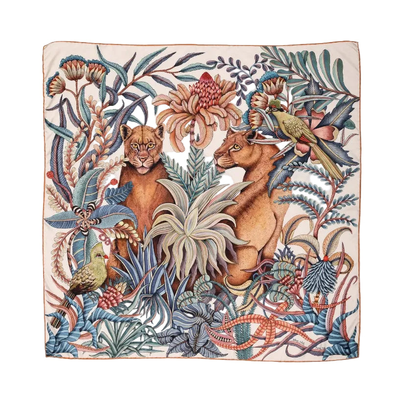 Phinda Pride Silk Scarf - Mist