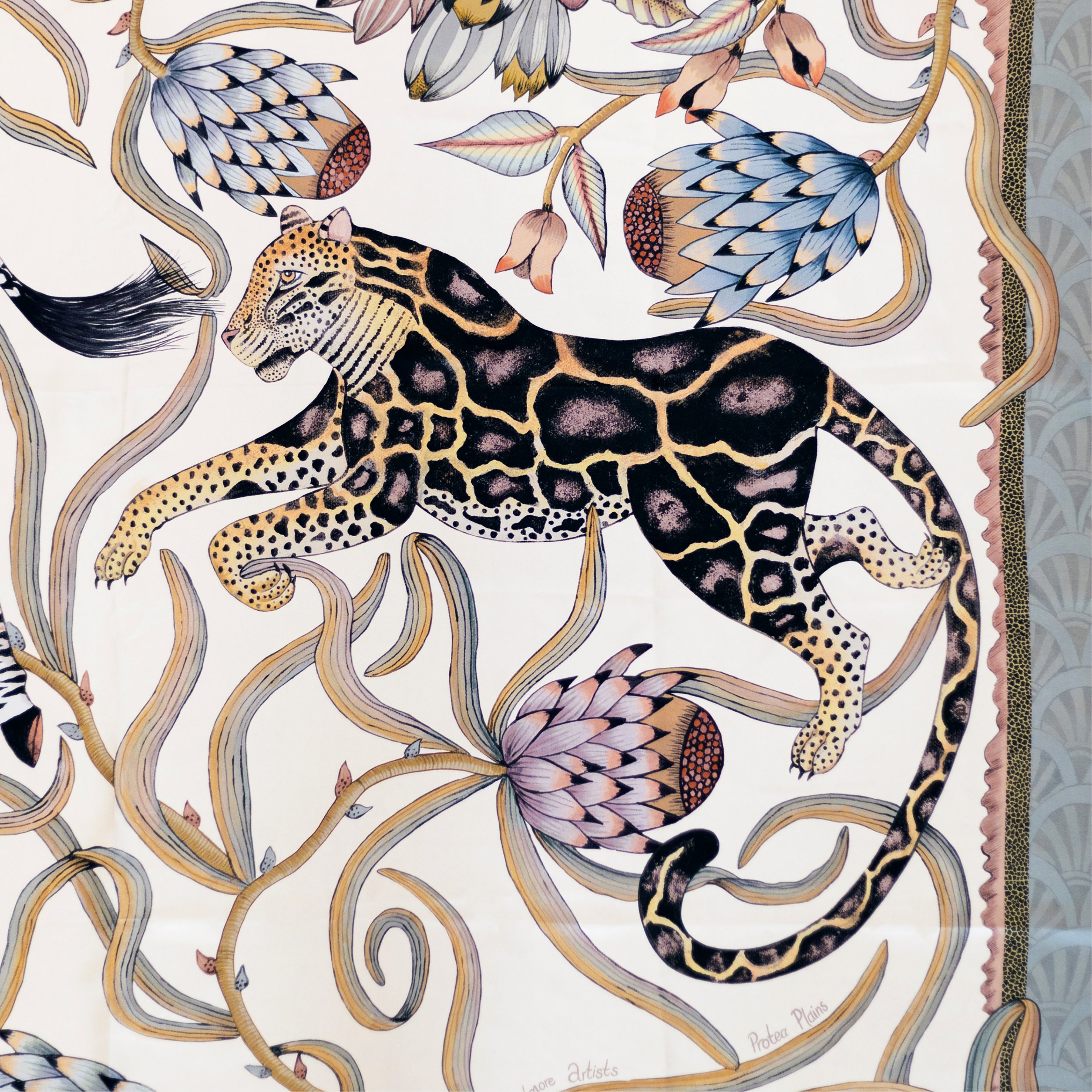 Protea Plains Silk Scarf - Pearl