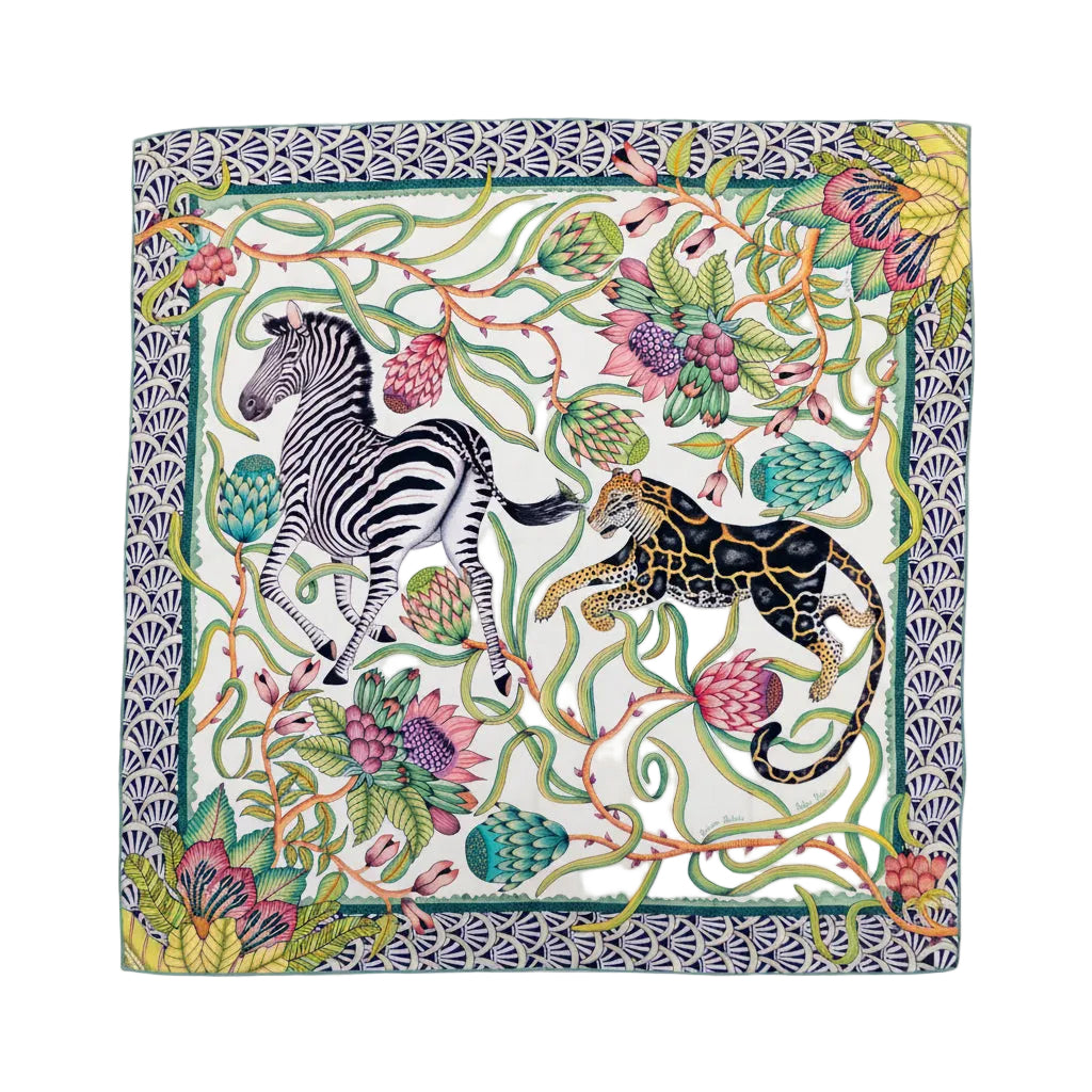 Protea Plains Silk Scarf - Stone