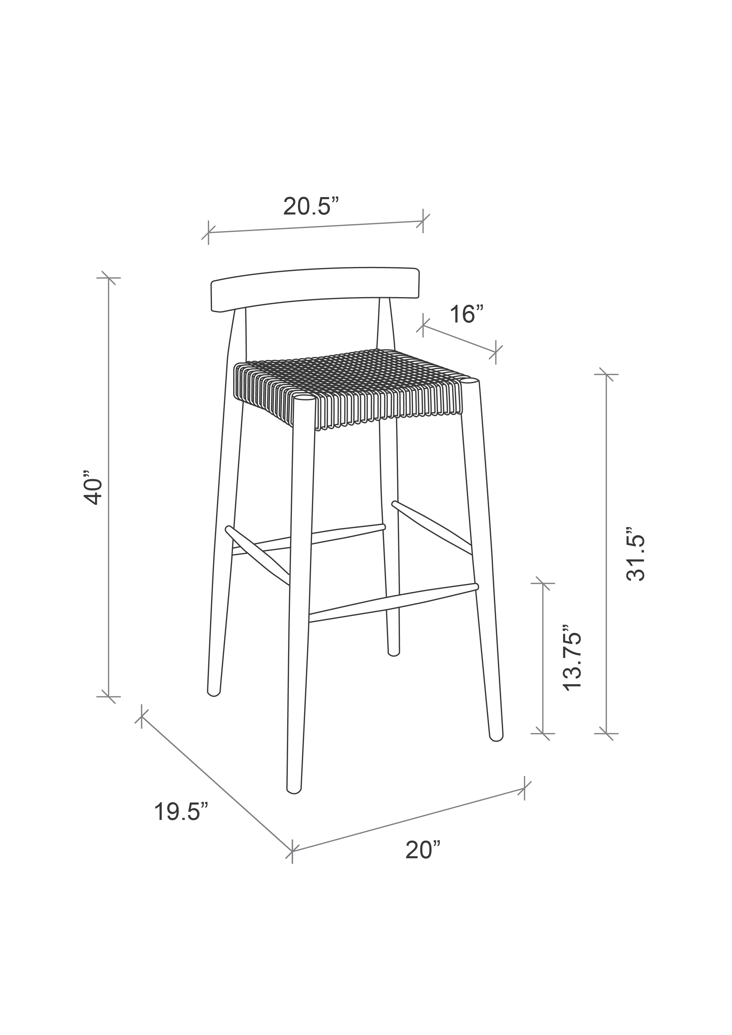Che Bar Stool - Black