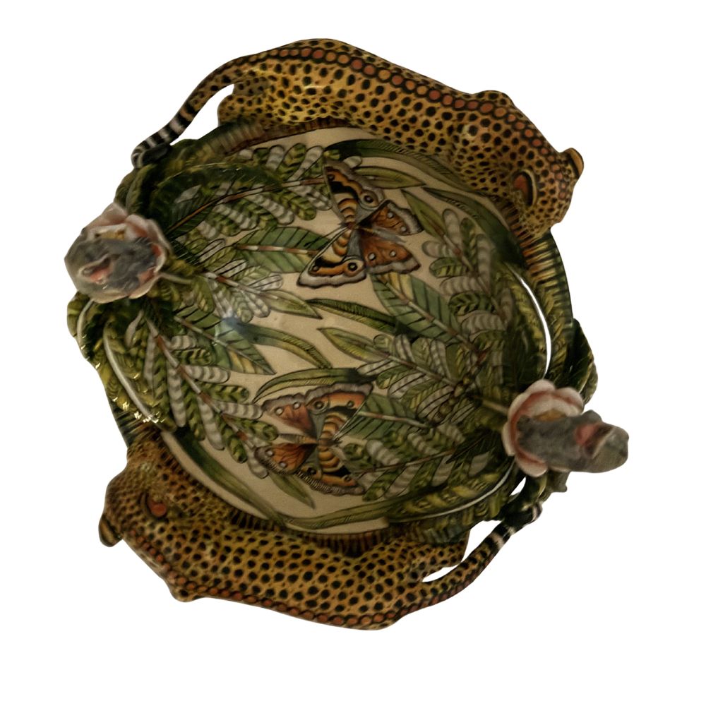 Ardmore Ceramic Art - Cheetah & Monkey Bowl