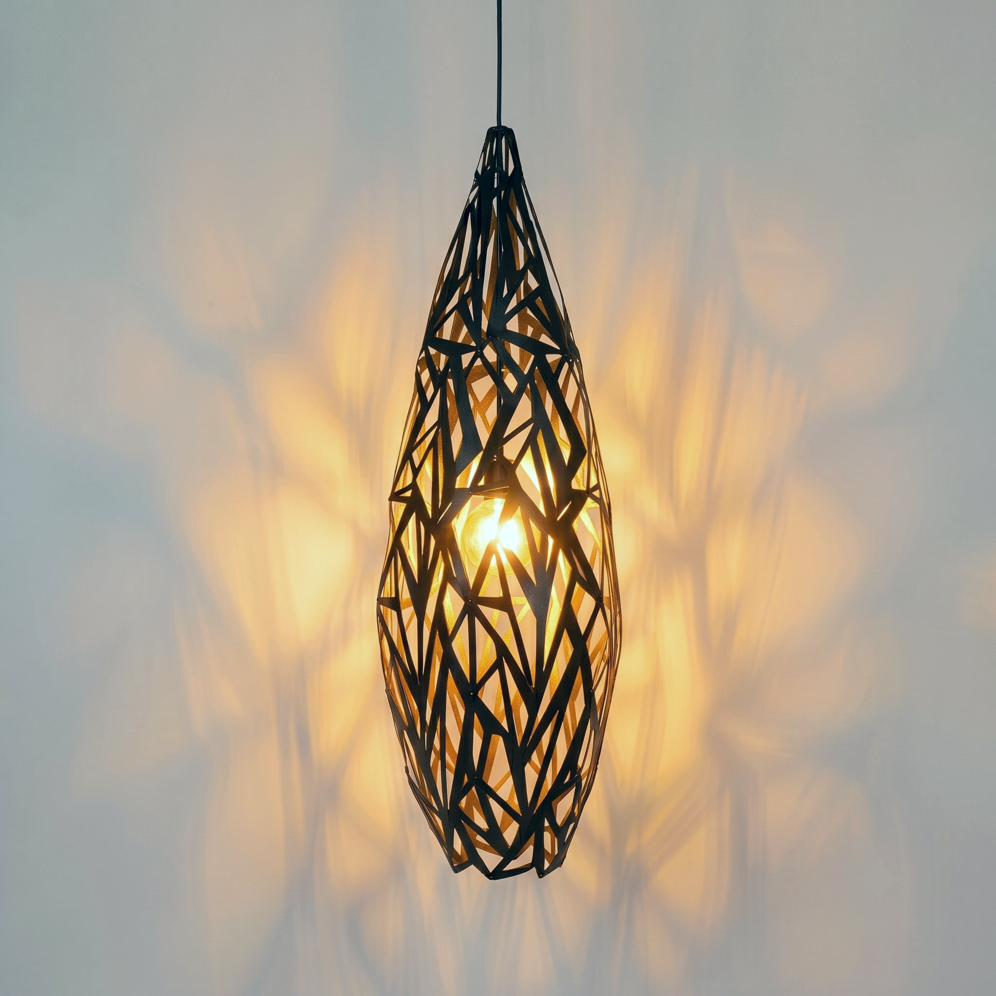 Cocoon Pendant Light - Black & Gold