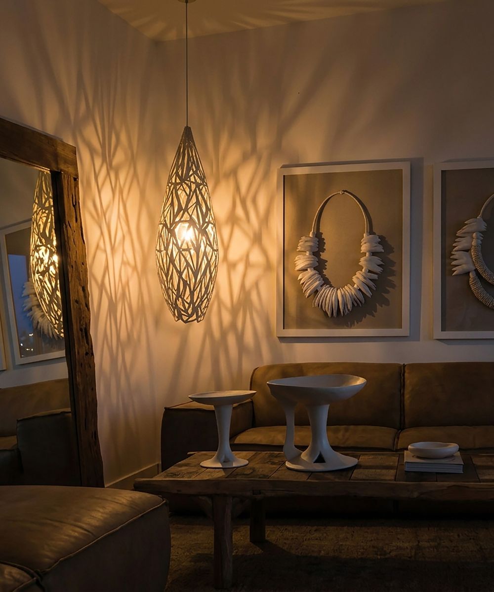 Cocoon Pendant Light - White