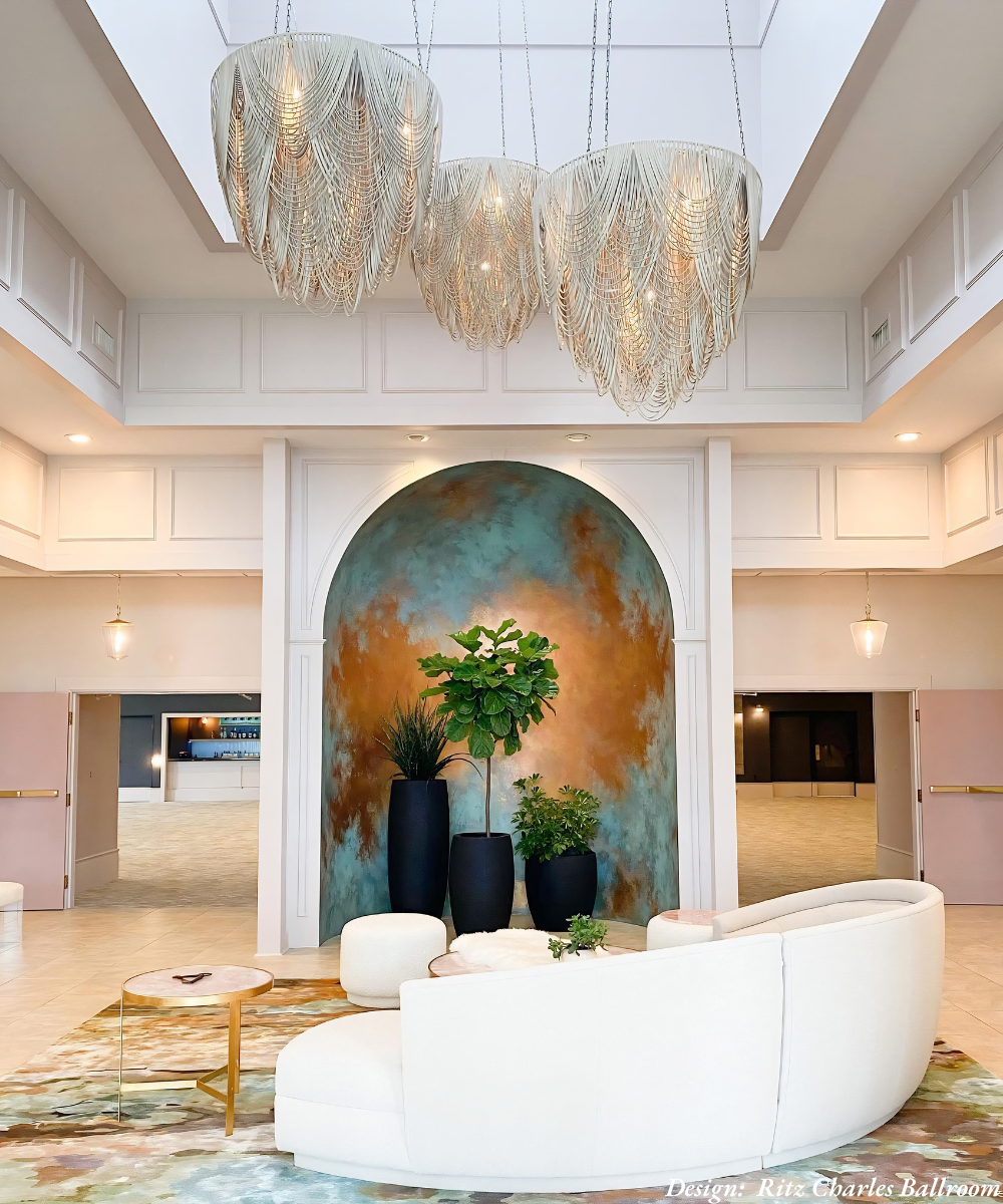 Extra Large Round Whisper Leather Chandelier
