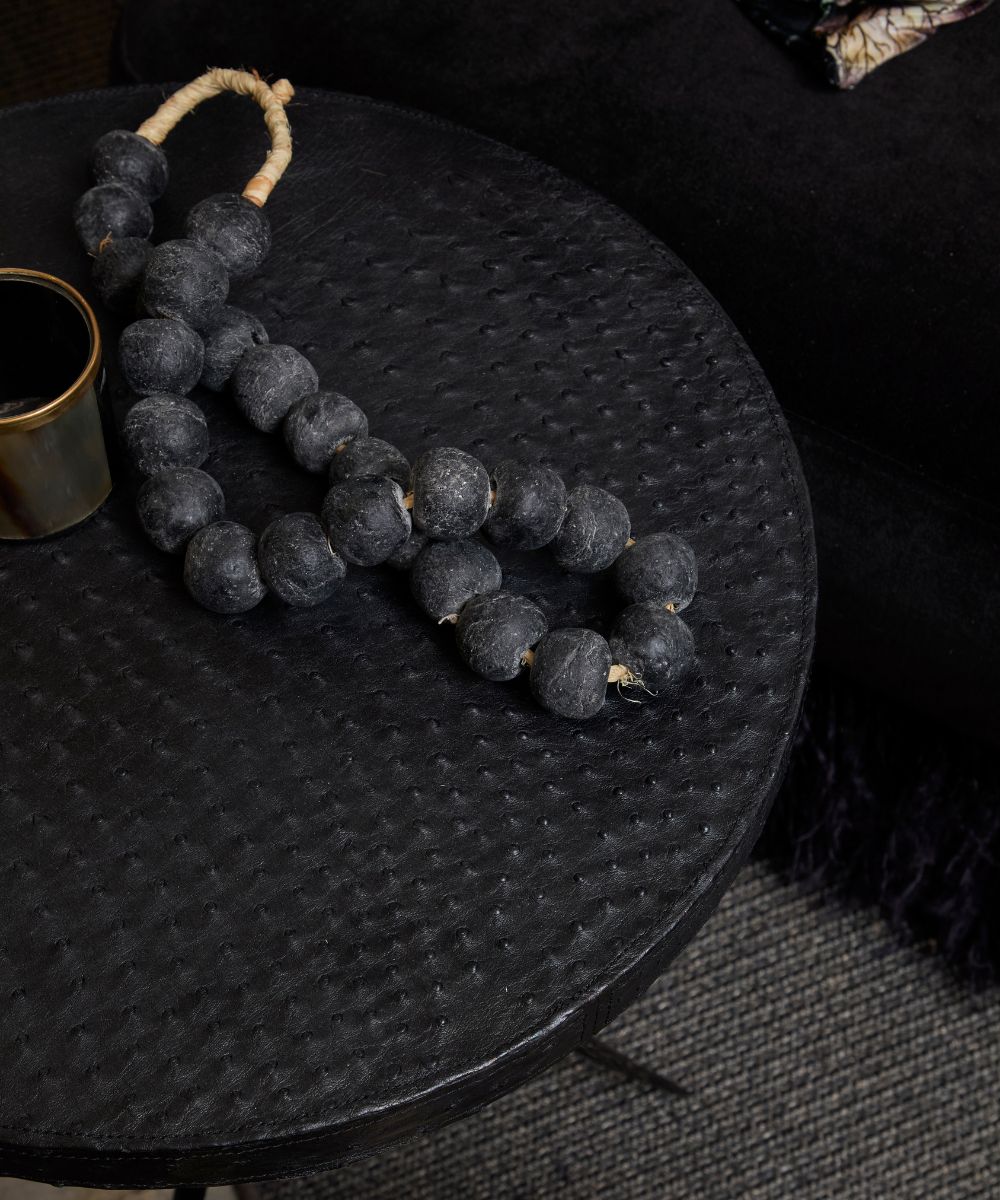Ghanaian Glass Bead - Large - Black