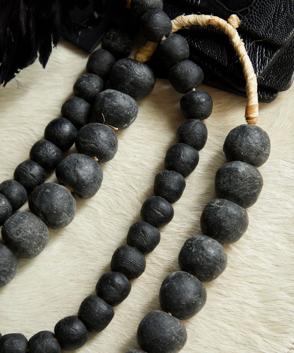 Ghanaian Glass Bead - Small - Black