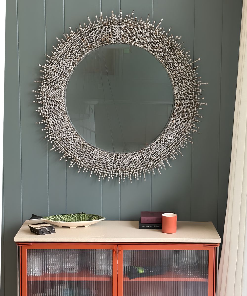 Imfibinga Bead Round Mirror