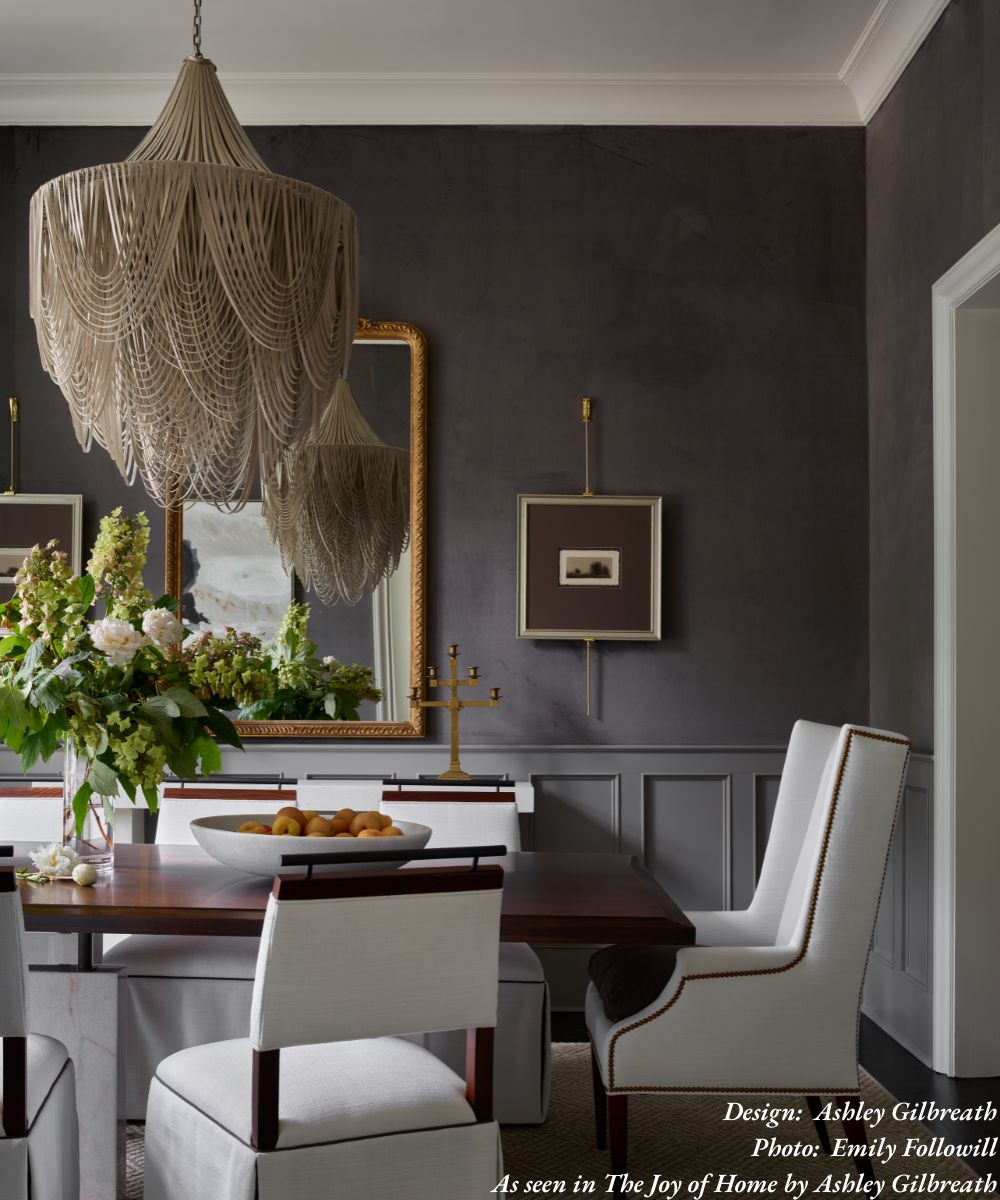 Large Round Whisper with Crown Leather Chandelier