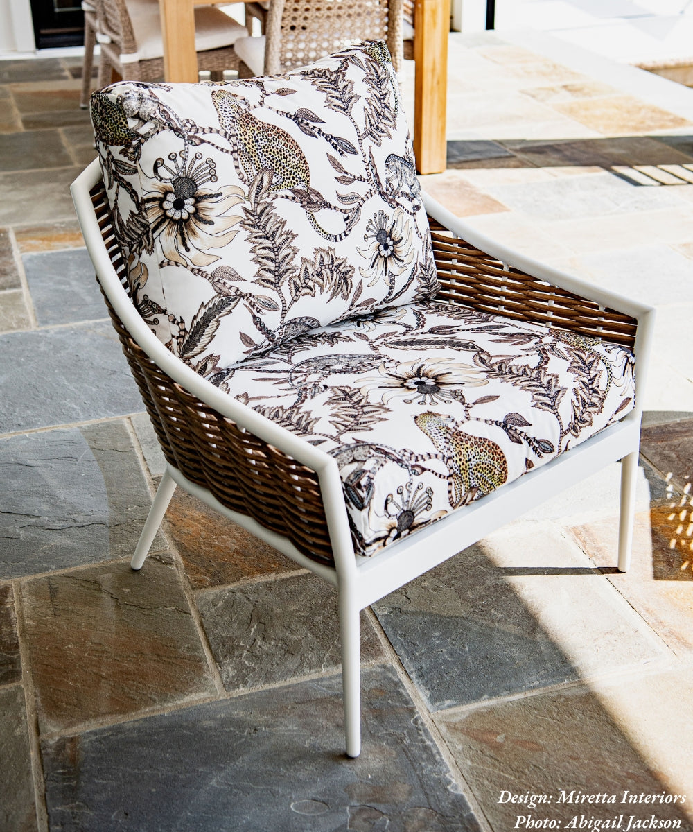 Monkey Bean Outdoor Fabric - Stone