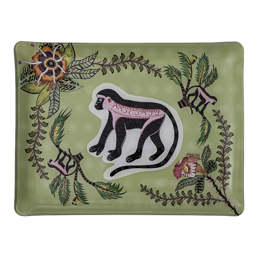 Meandering Monkey Acrylic Tray - Delta