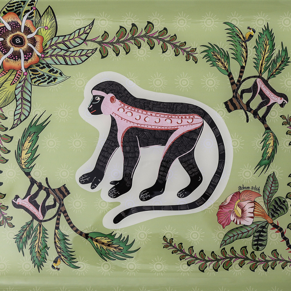 Meandering Monkey Acrylic Tray - Delta