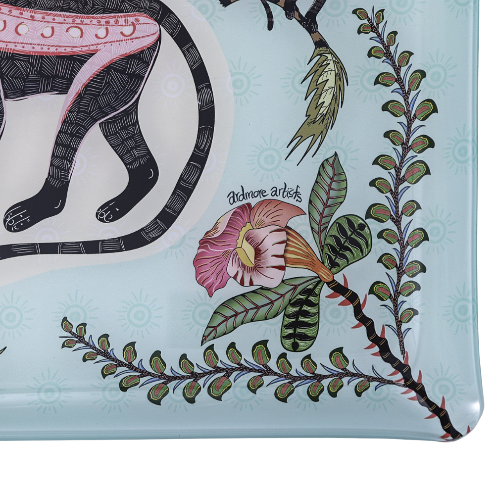 Meandering Monkey Acrylic Tray - Oasis
