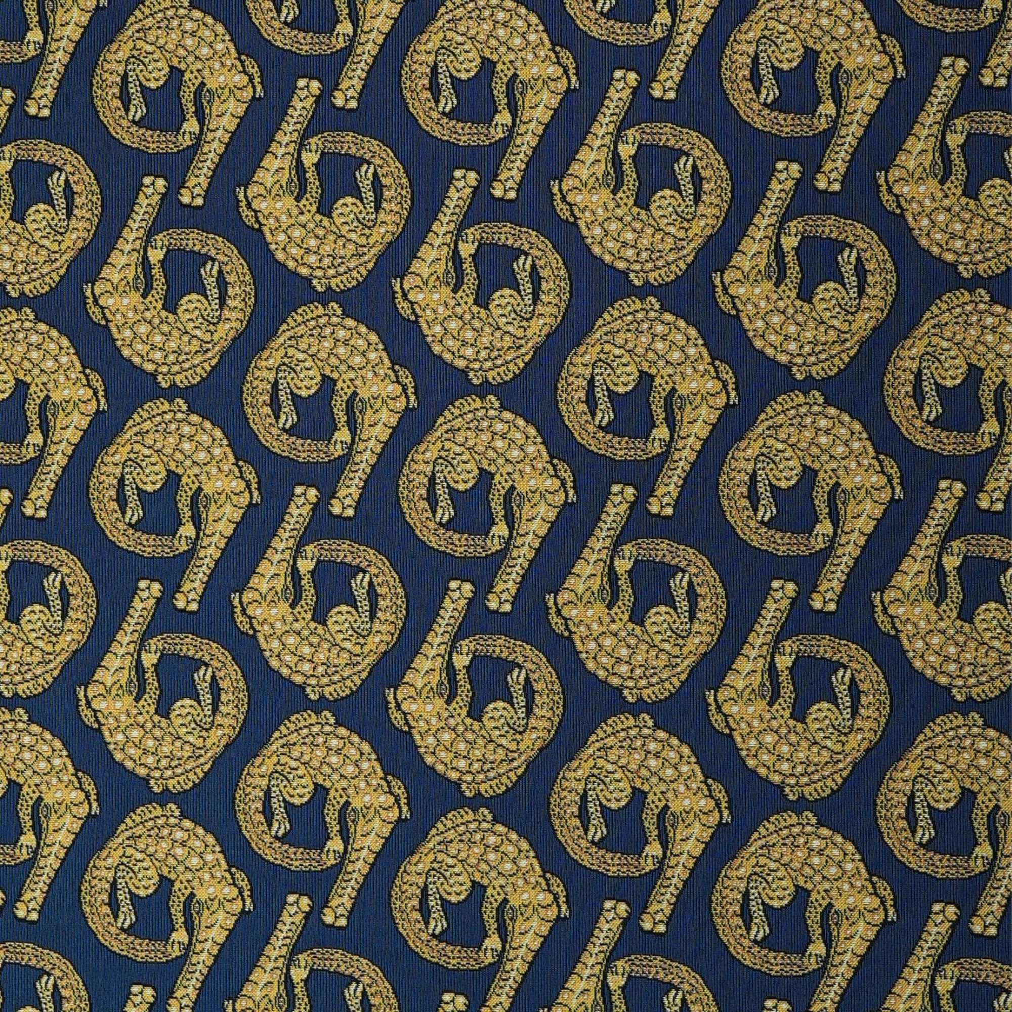 Croco Jacquard Fabric - Royal