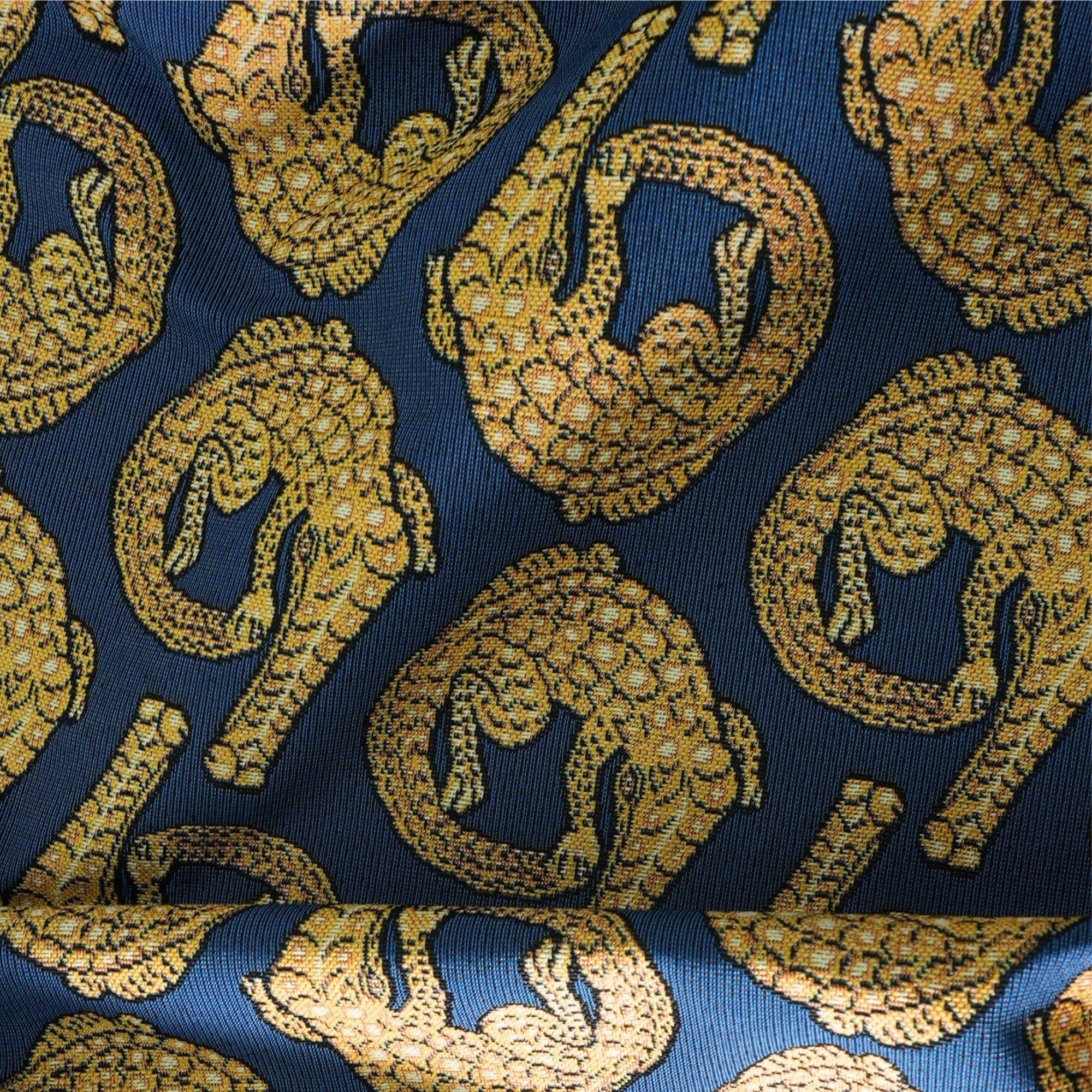 Croco Jacquard Fabric - Royal