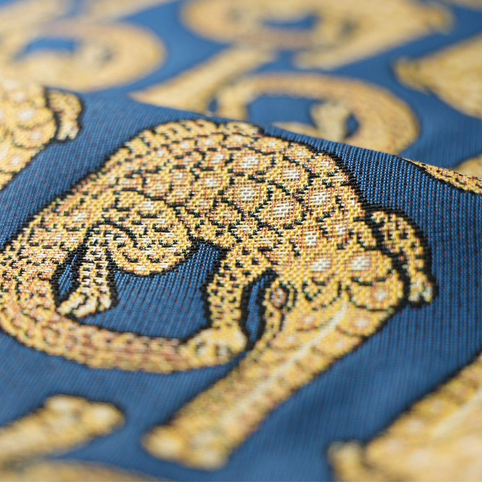 Croco Jacquard Fabric - Royal