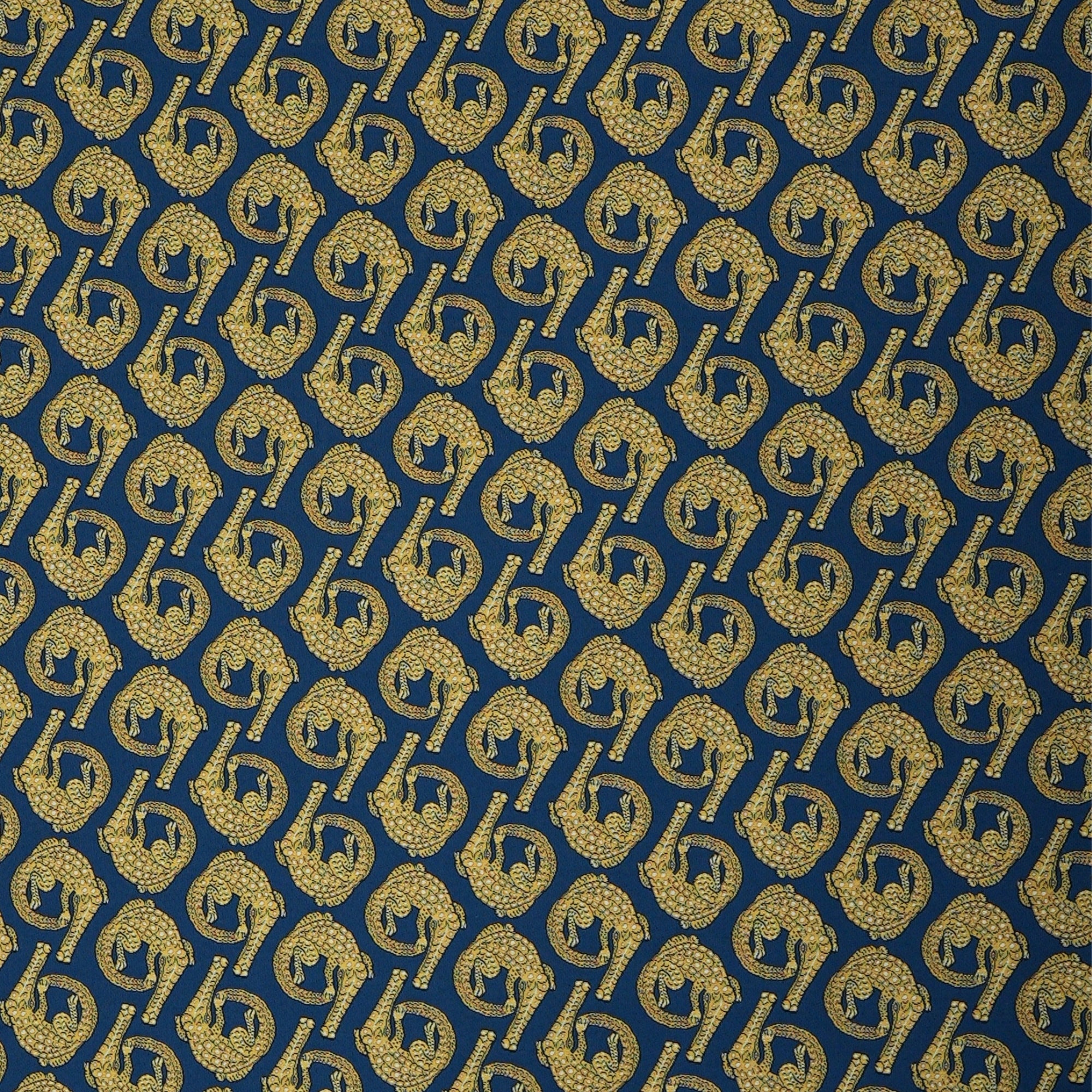 Croco Jacquard Fabric - Royal