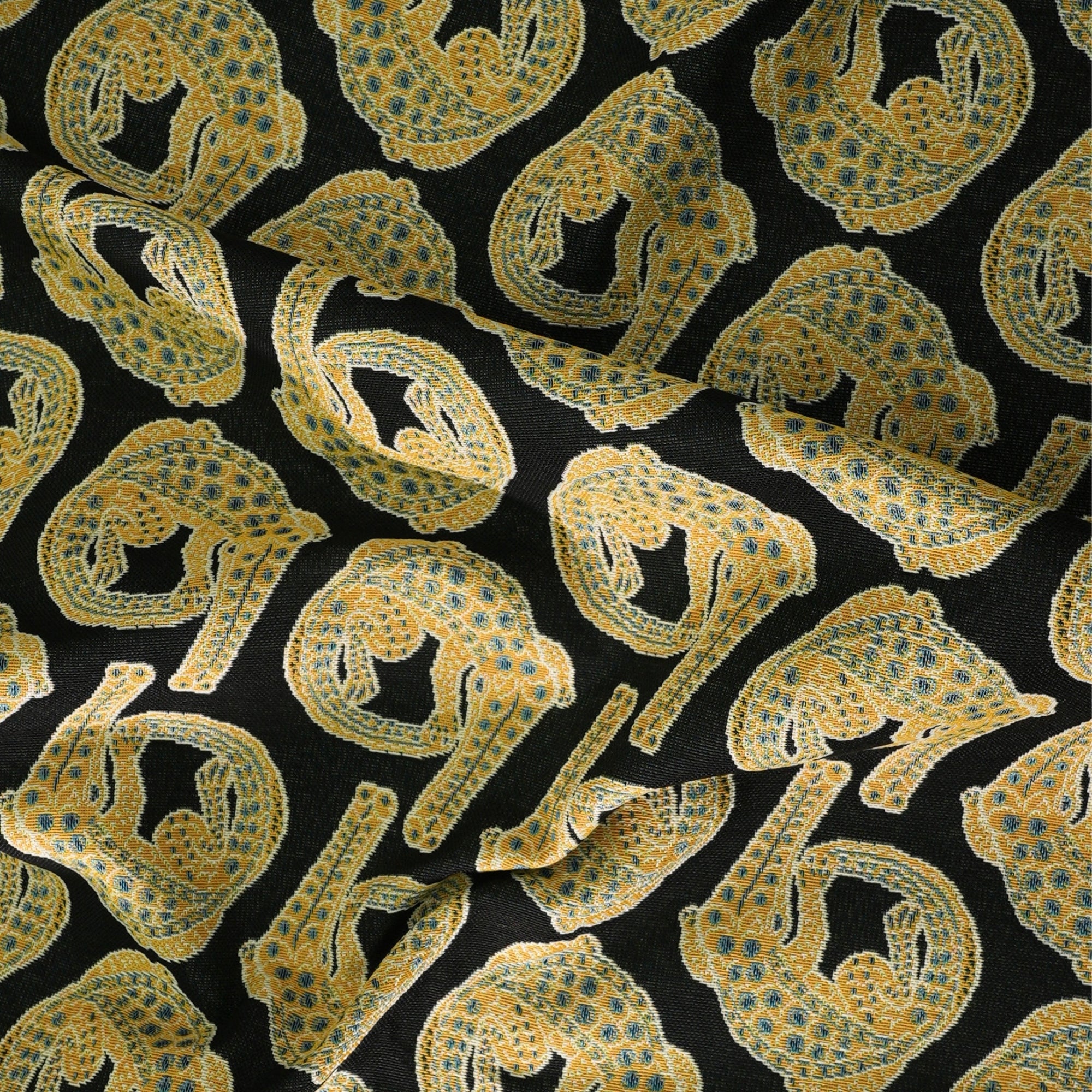 Croco Jacquard Fabric - Limelight