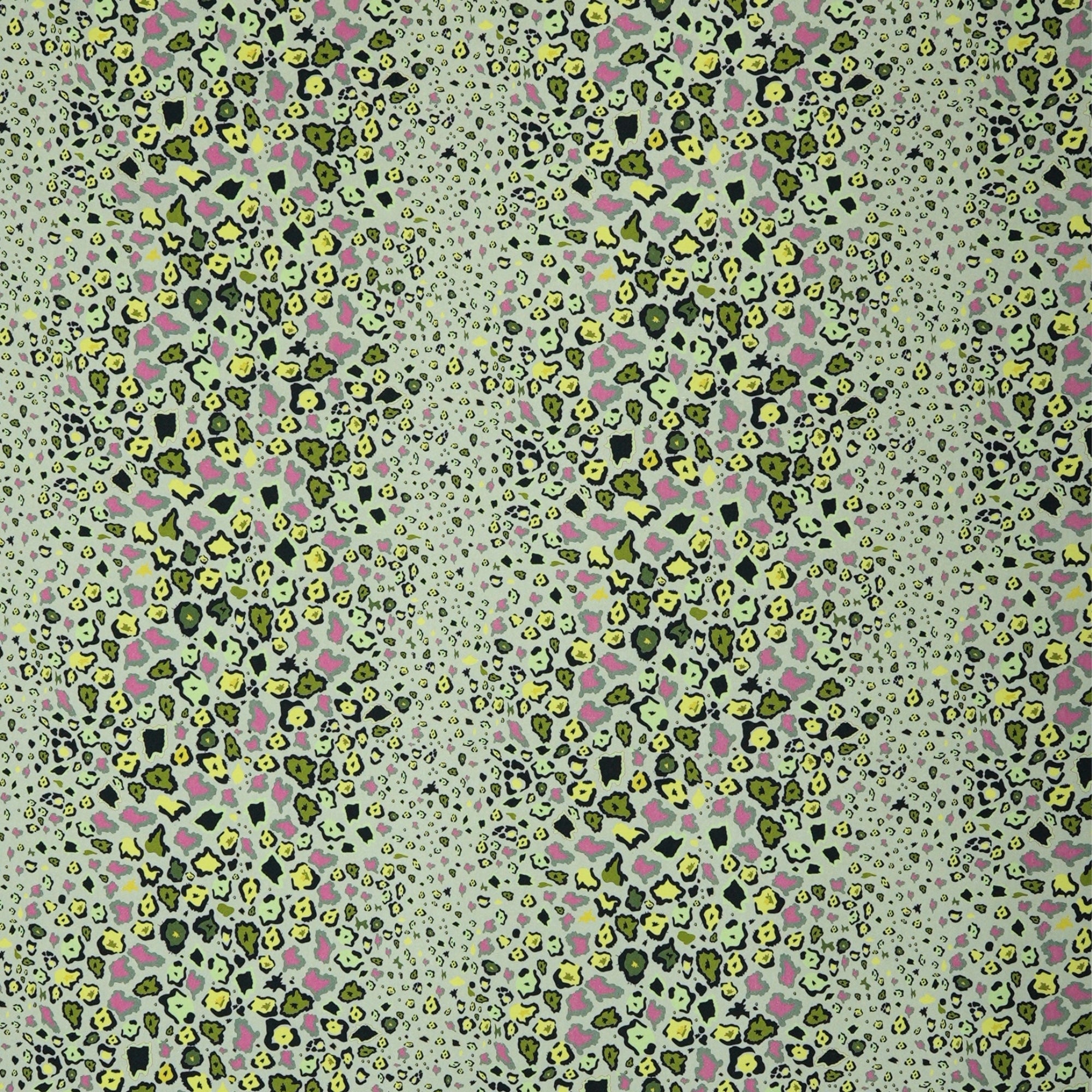 Leopard Lights Linen Fabric - Savannah