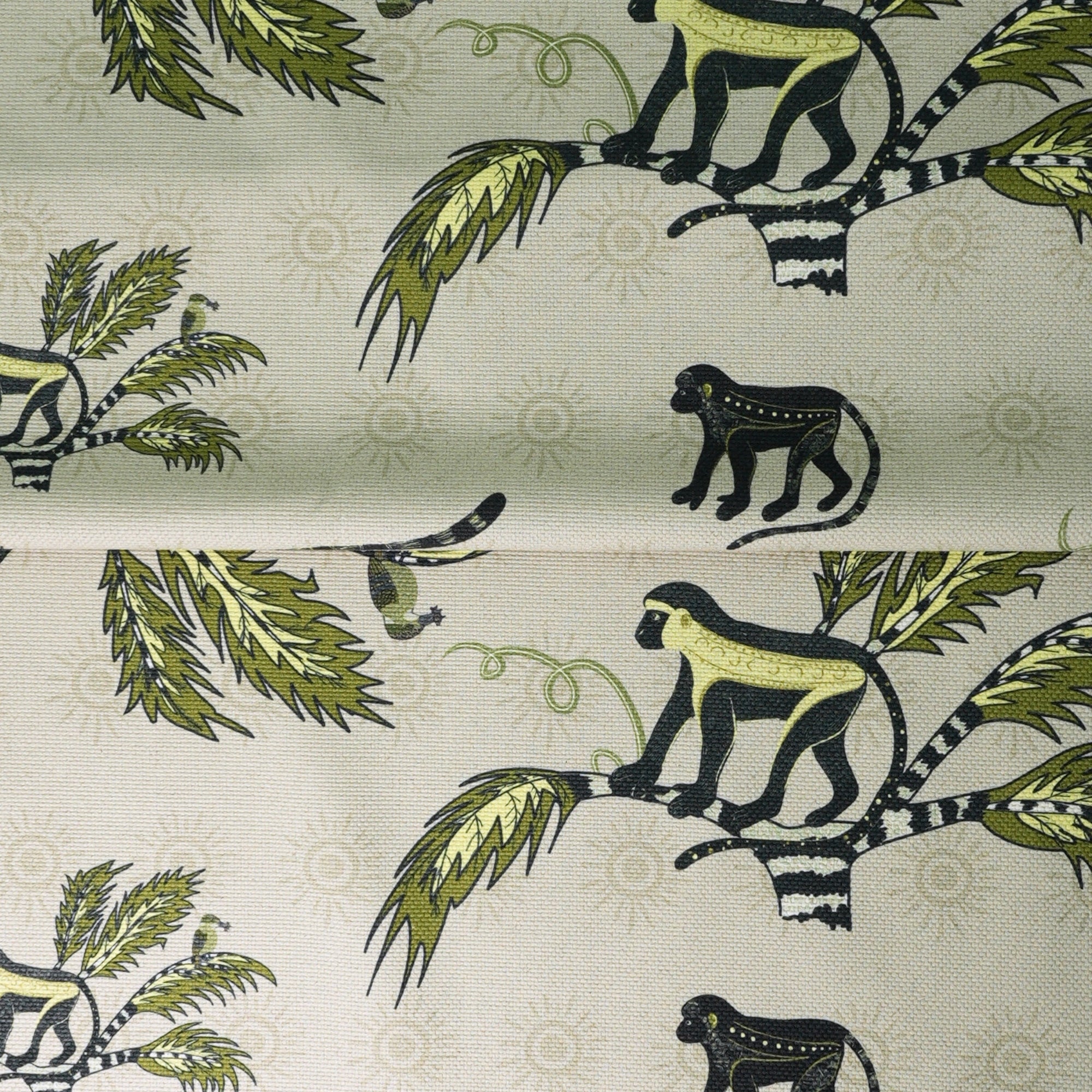 Monkey Palm Heavyweight Linen Fabric - Savannah