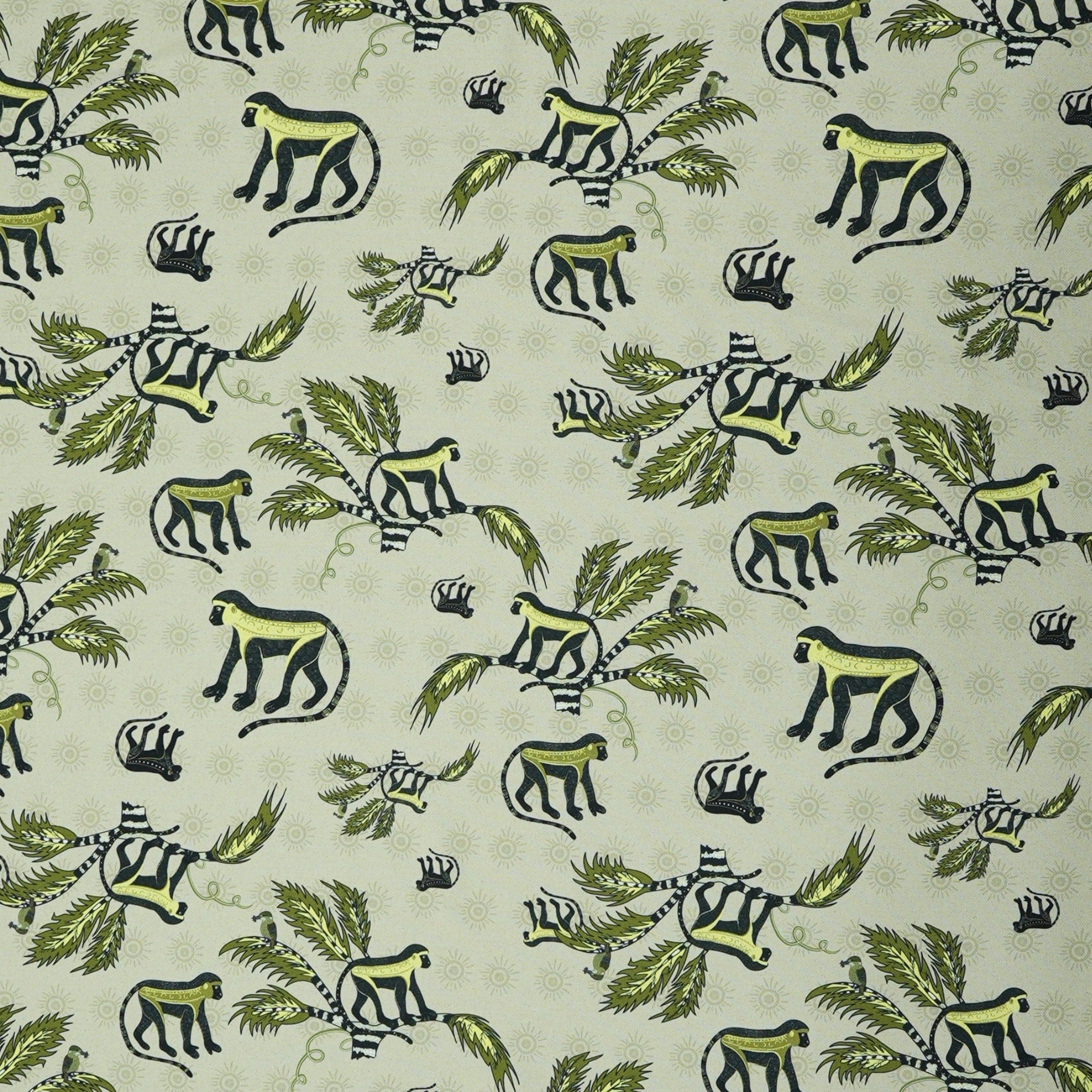 Monkey Palm Heavyweight Linen Fabric - Savannah